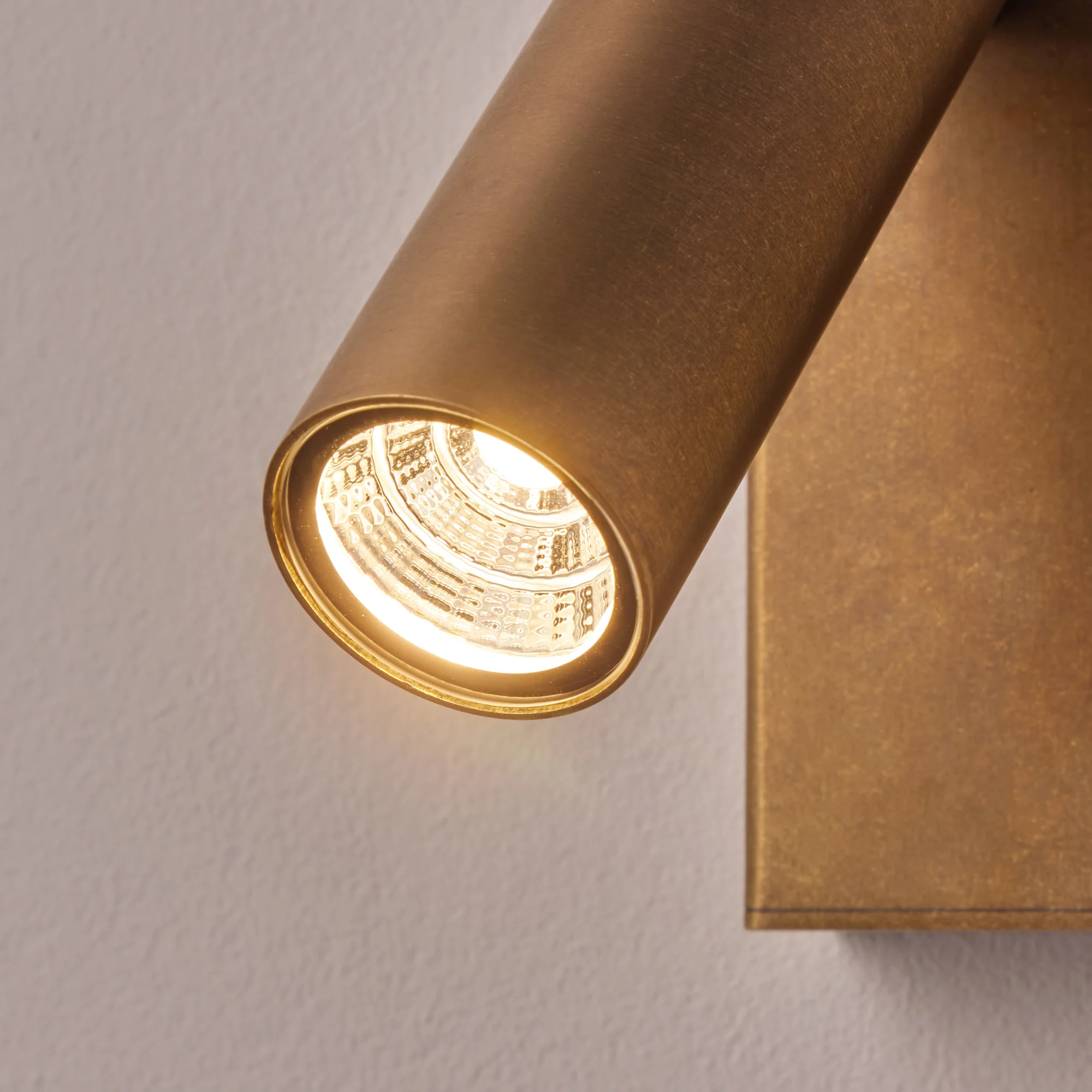 Austell IP54 spotlight in brass - Image 8