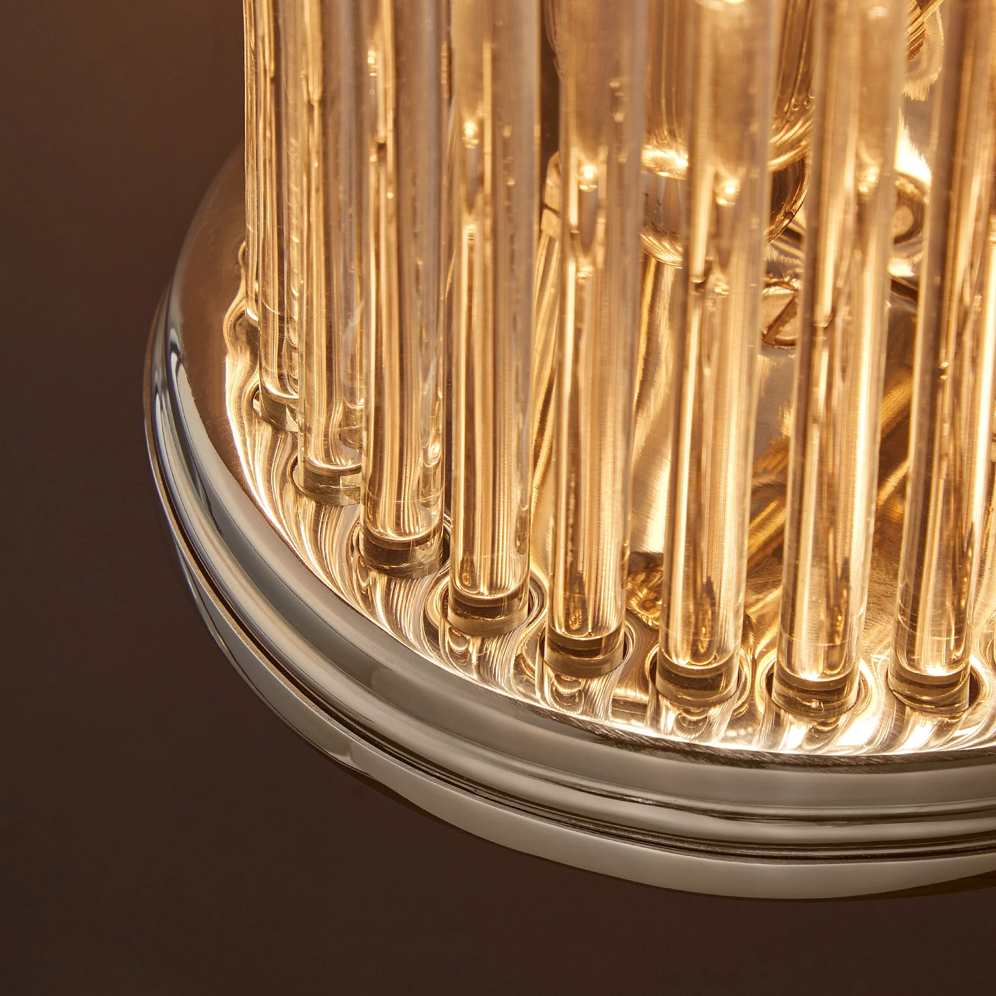 Baby Roddy IP44 rated wall light in Nickel with glass rods - Image 5