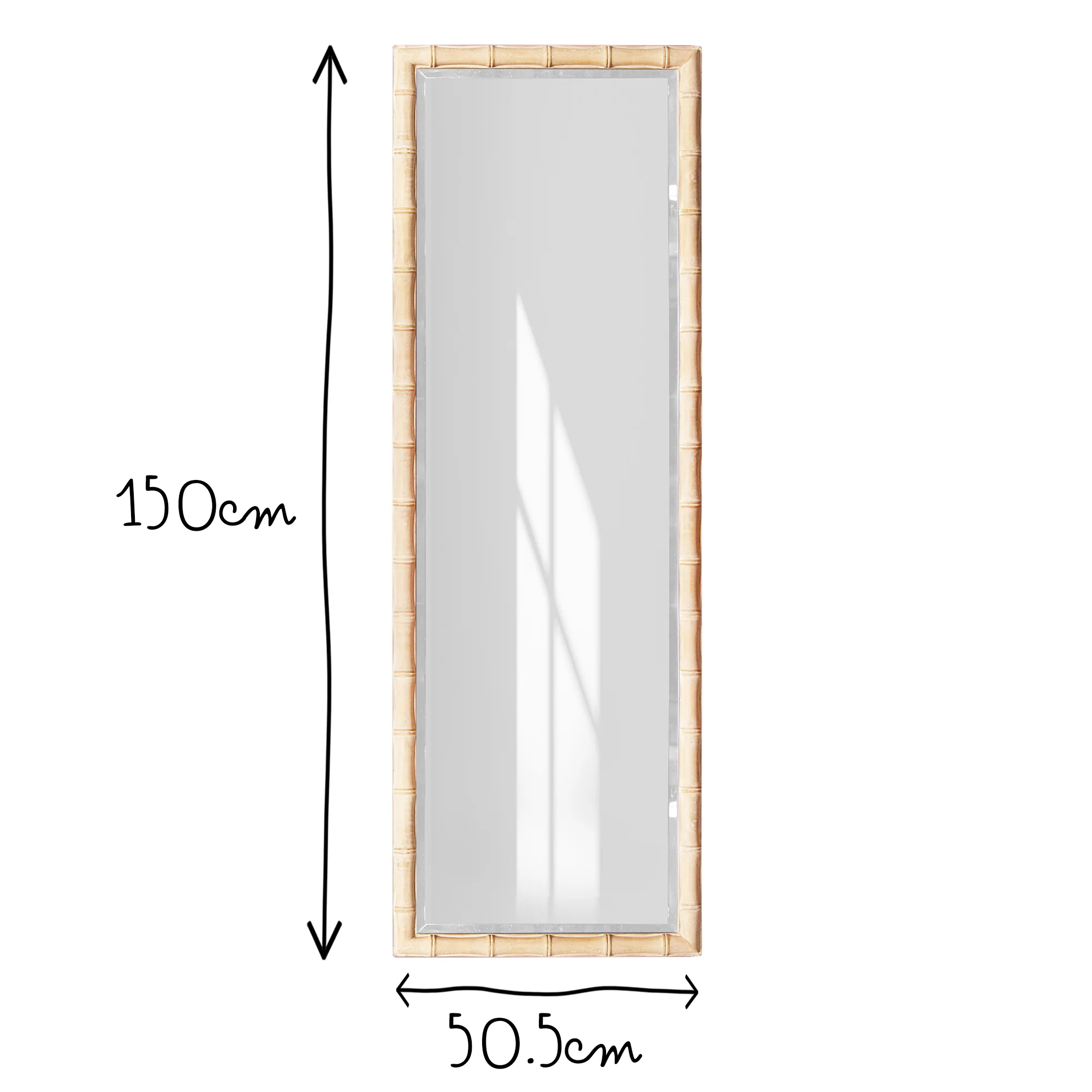 Baloo full length mirror in natural wood - Image 5