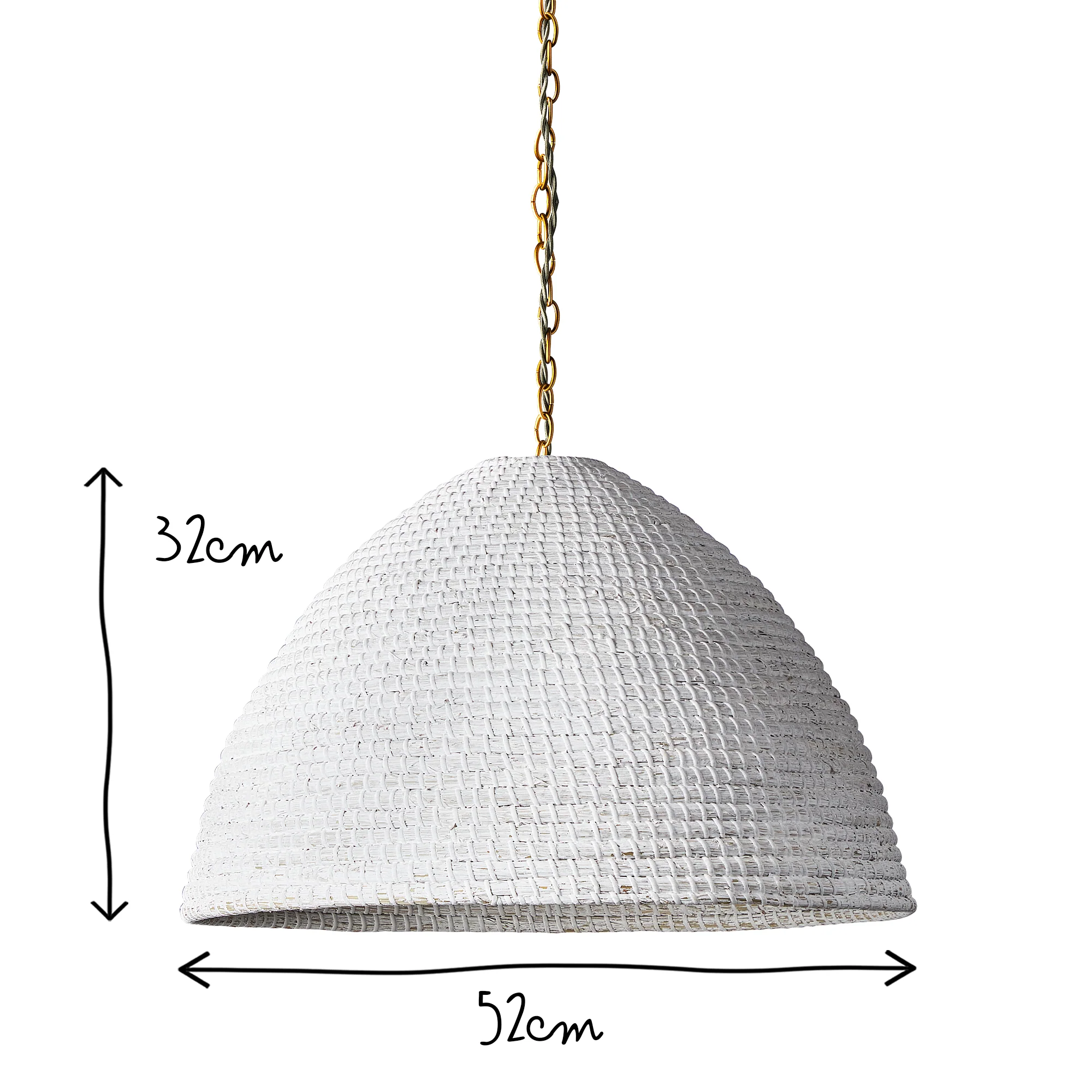 Barolo pendant shade in whitewashed seagrass - Image 6