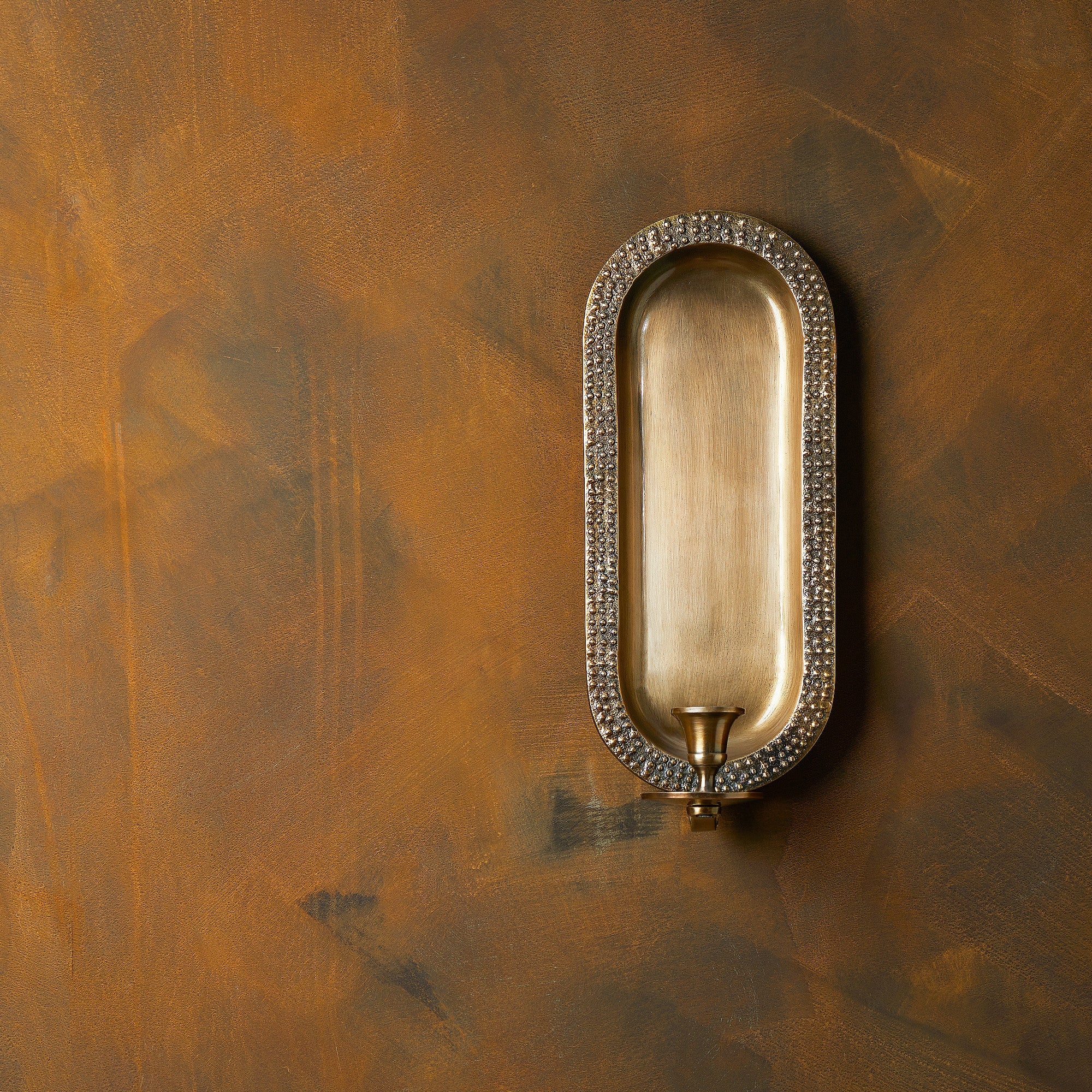 Beacon wall mounted candle holder in antiqued brass - Image 5