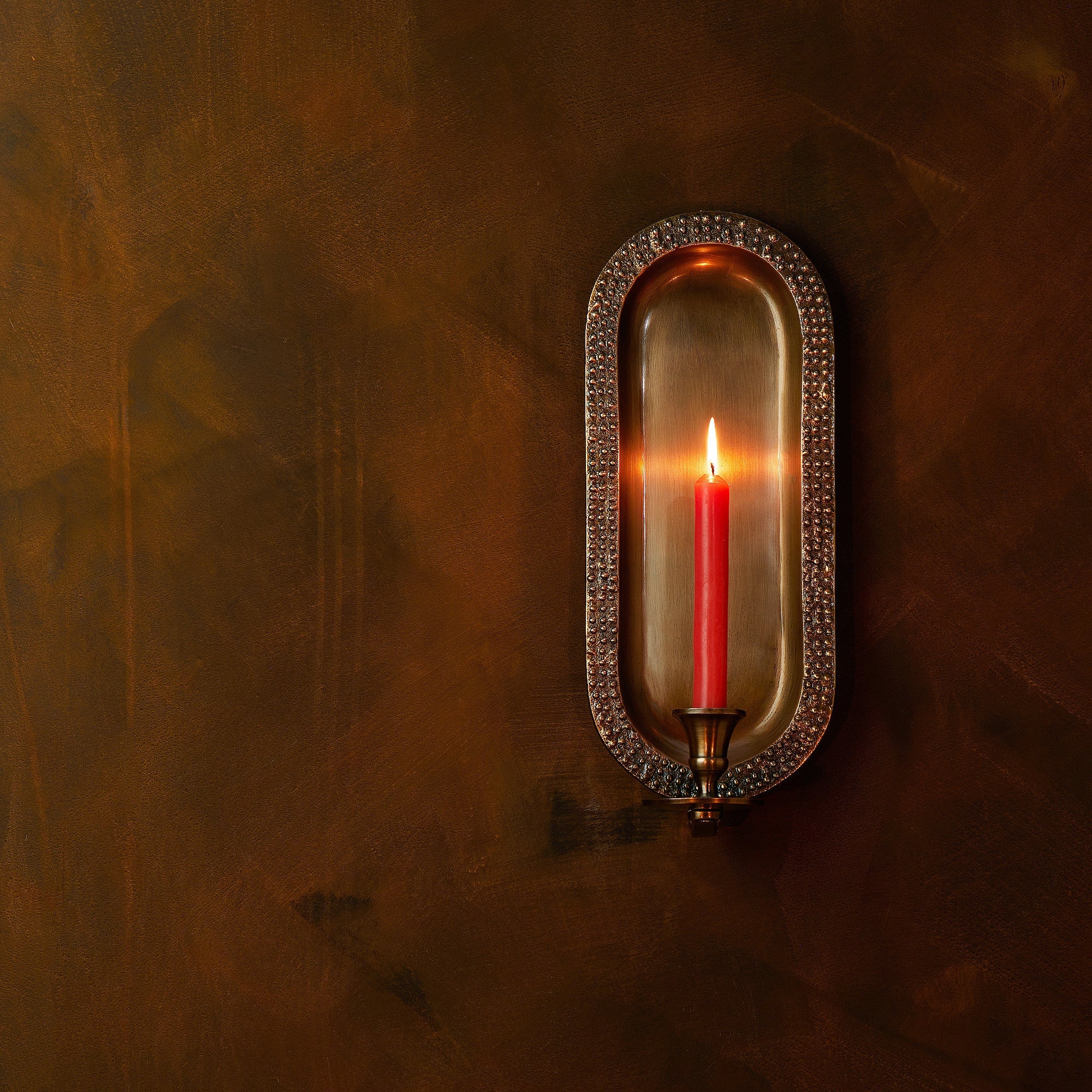 Beacon wall mounted candle holder in antiqued brass - Image 6