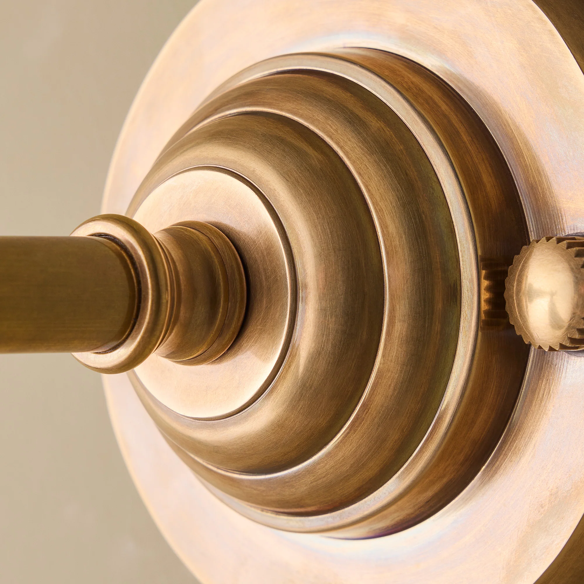 Belfry Wall Light in glass and antique brass - Image 5