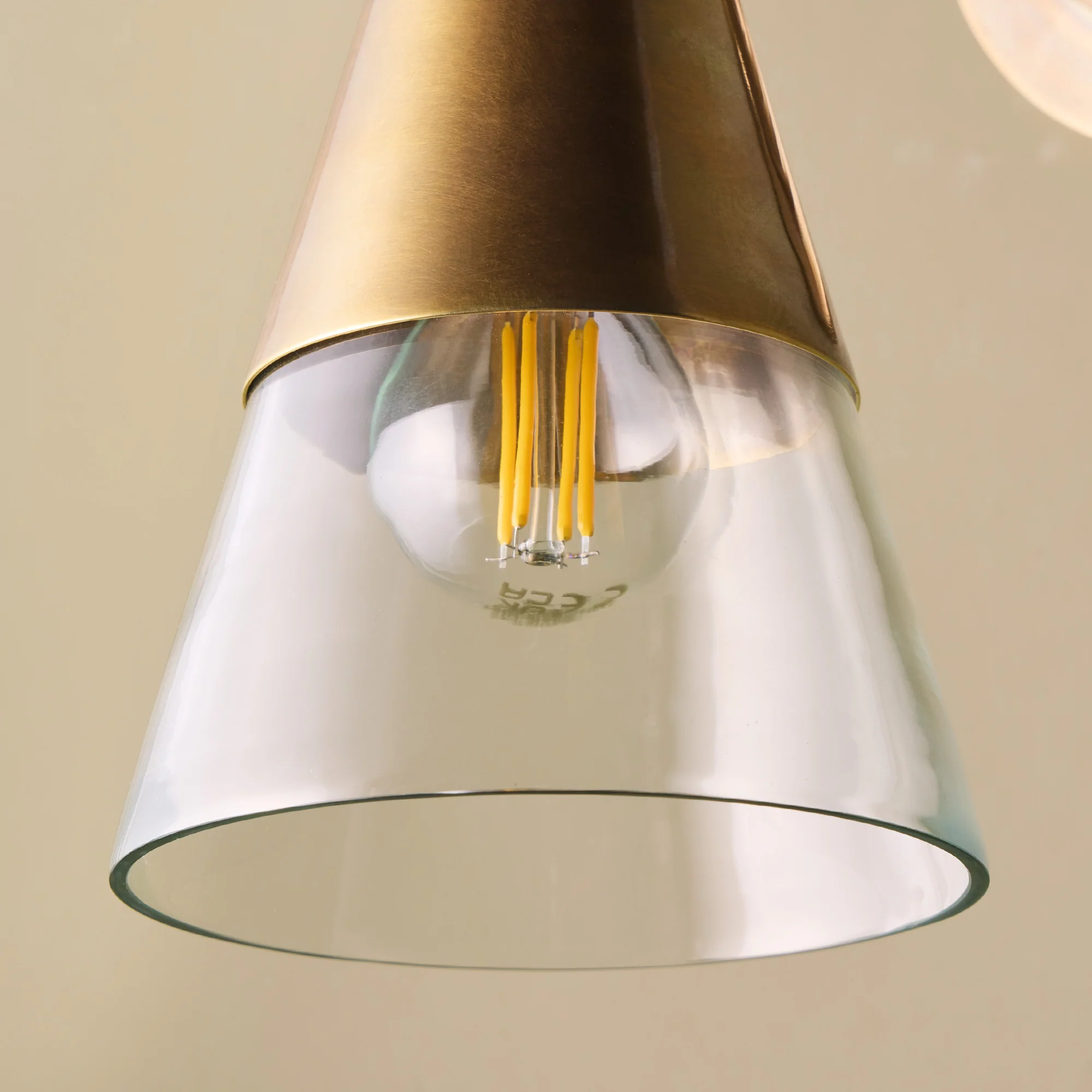 Belfry Wall Light in glass and antique brass - Image 8