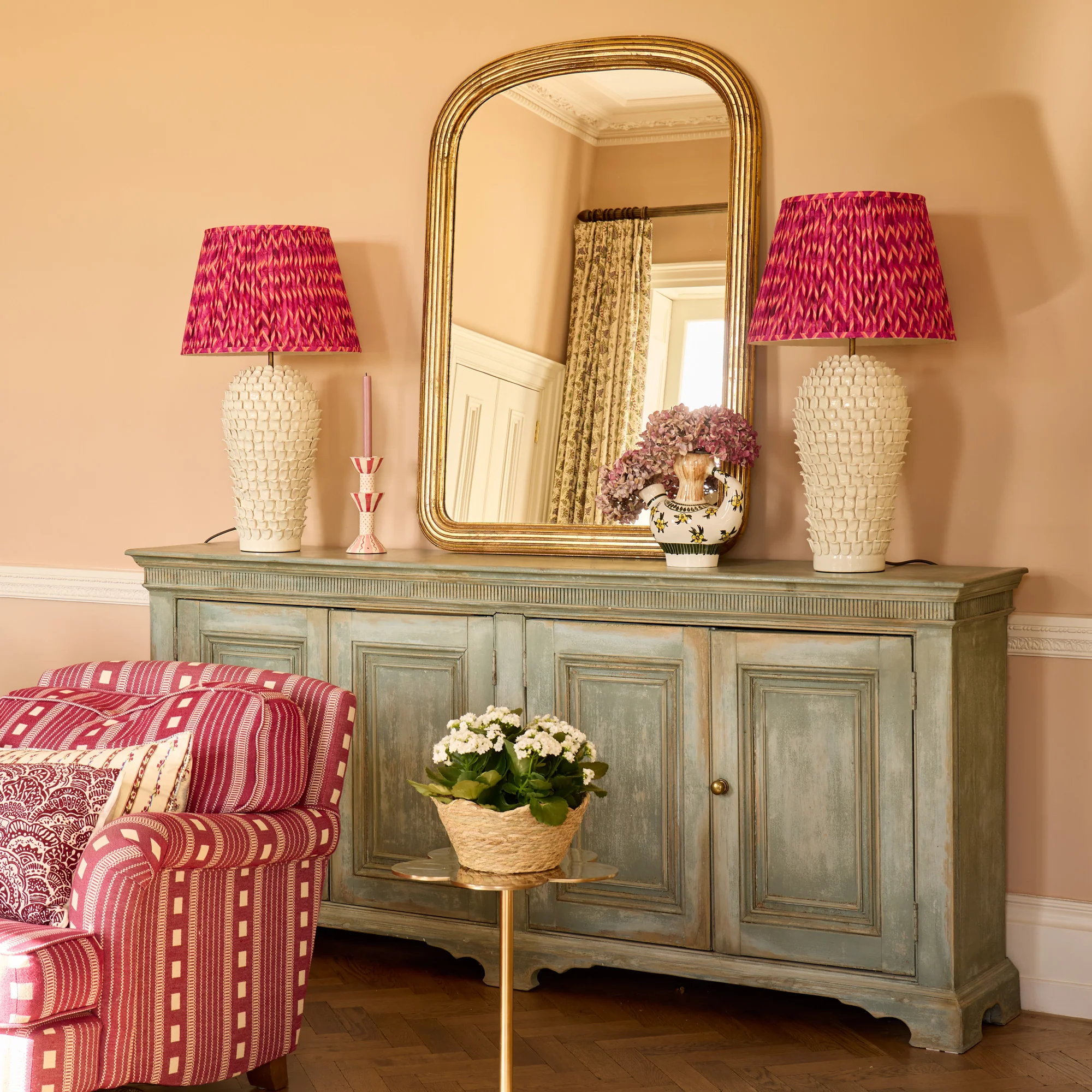 Benedict mirror in gold wood - Image 4
