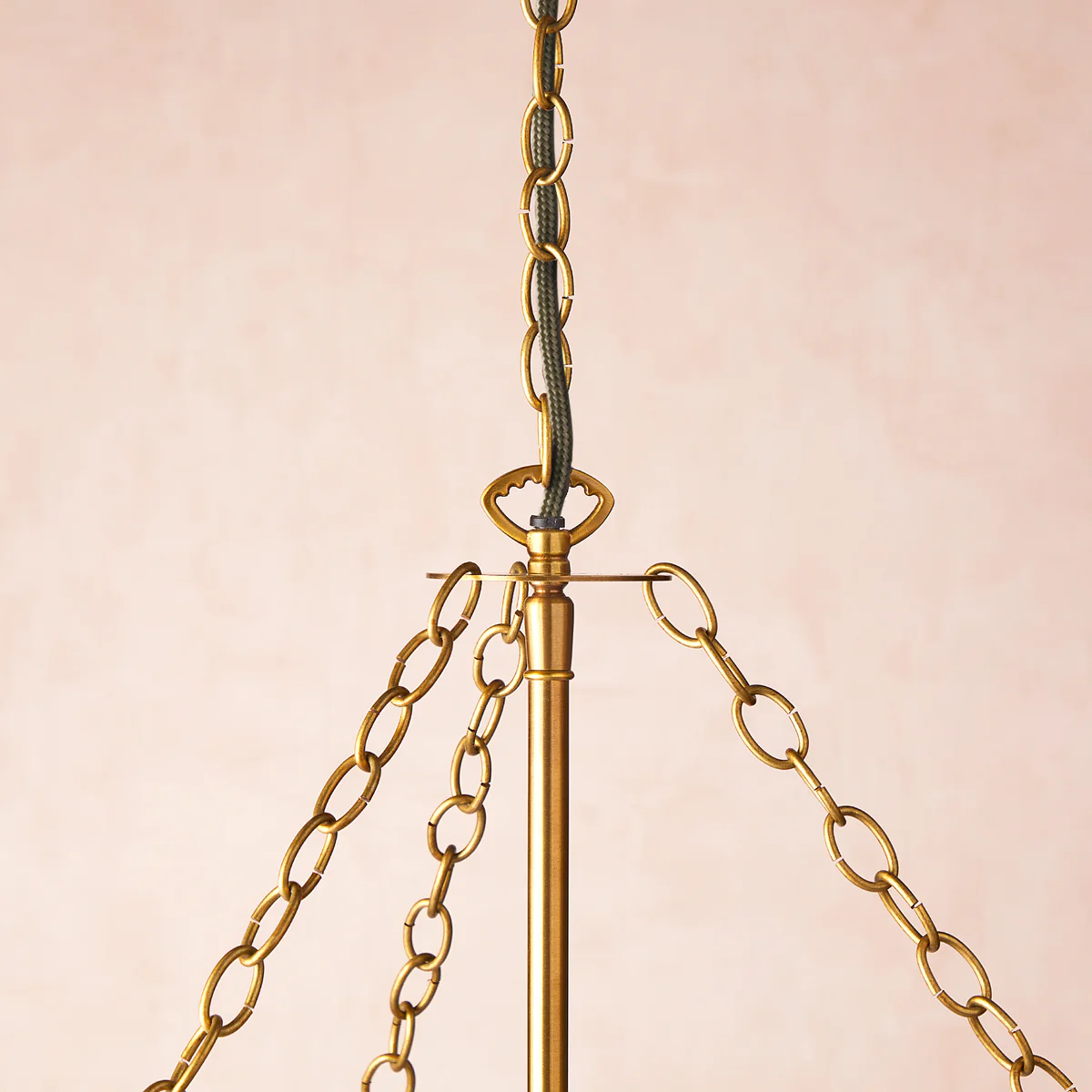 Bertie swirled opaline glass pendant with brass fittings - Image 8