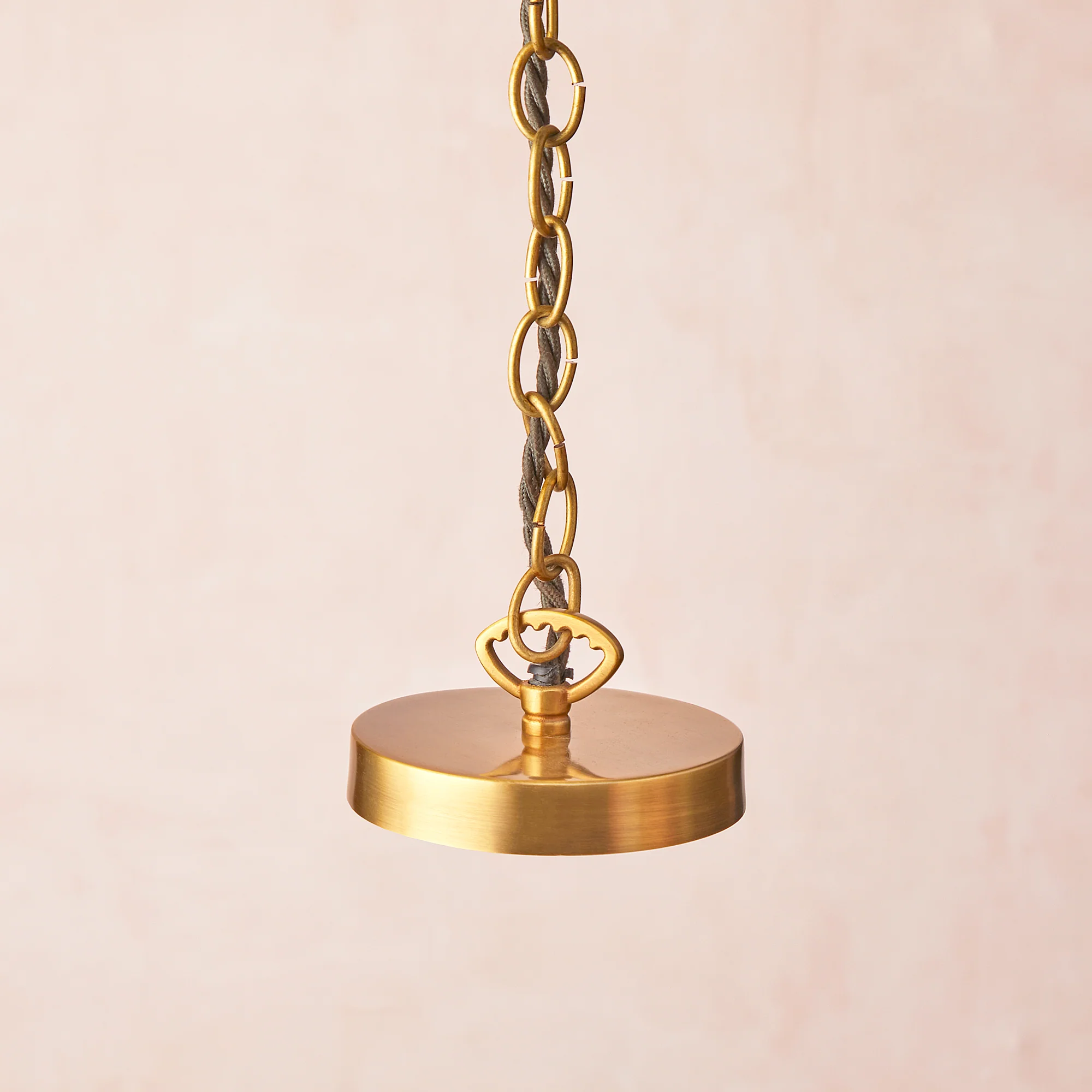 Bertie swirled opaline glass pendant with brass fittings - Image 9