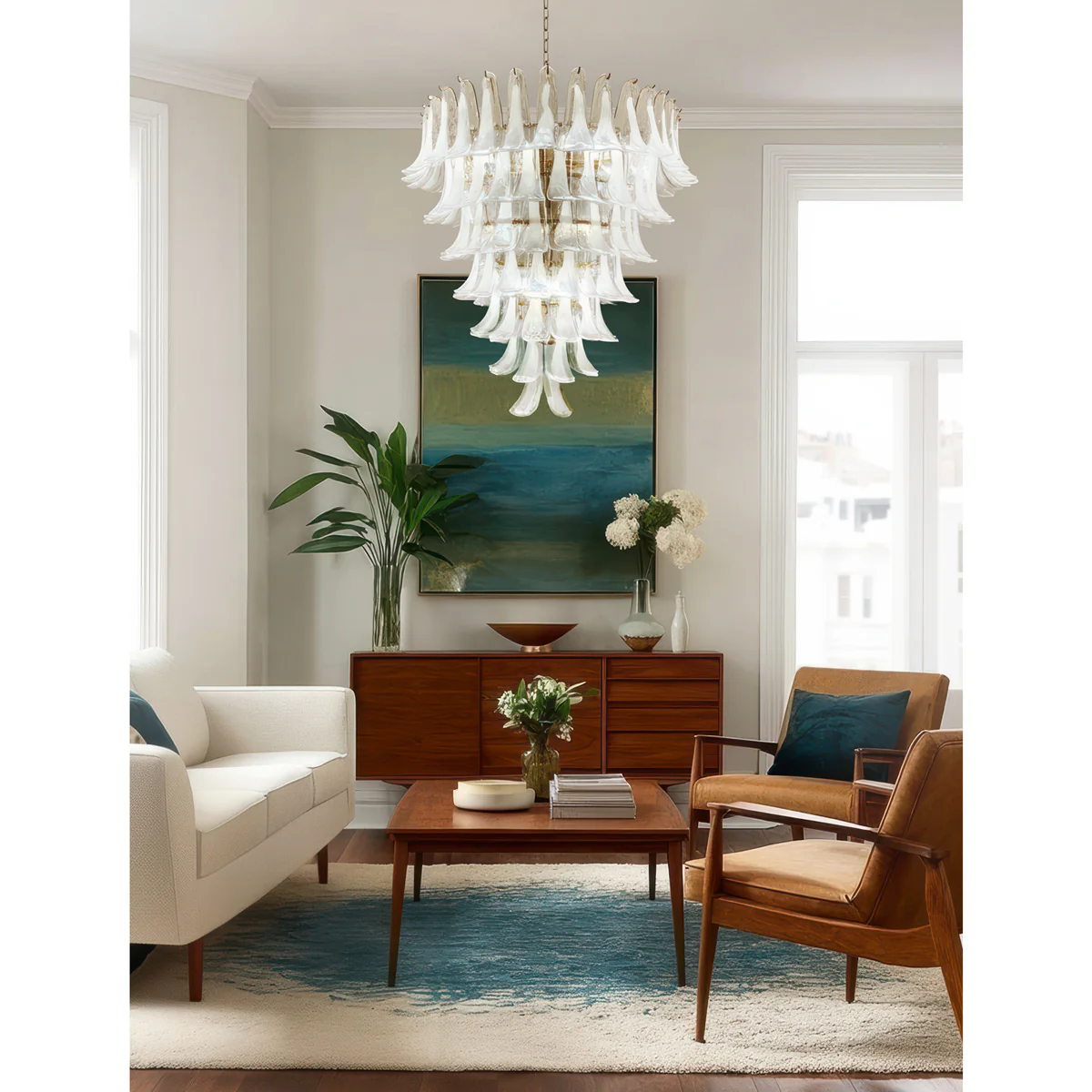 Bianca chandelier in white - Image 12