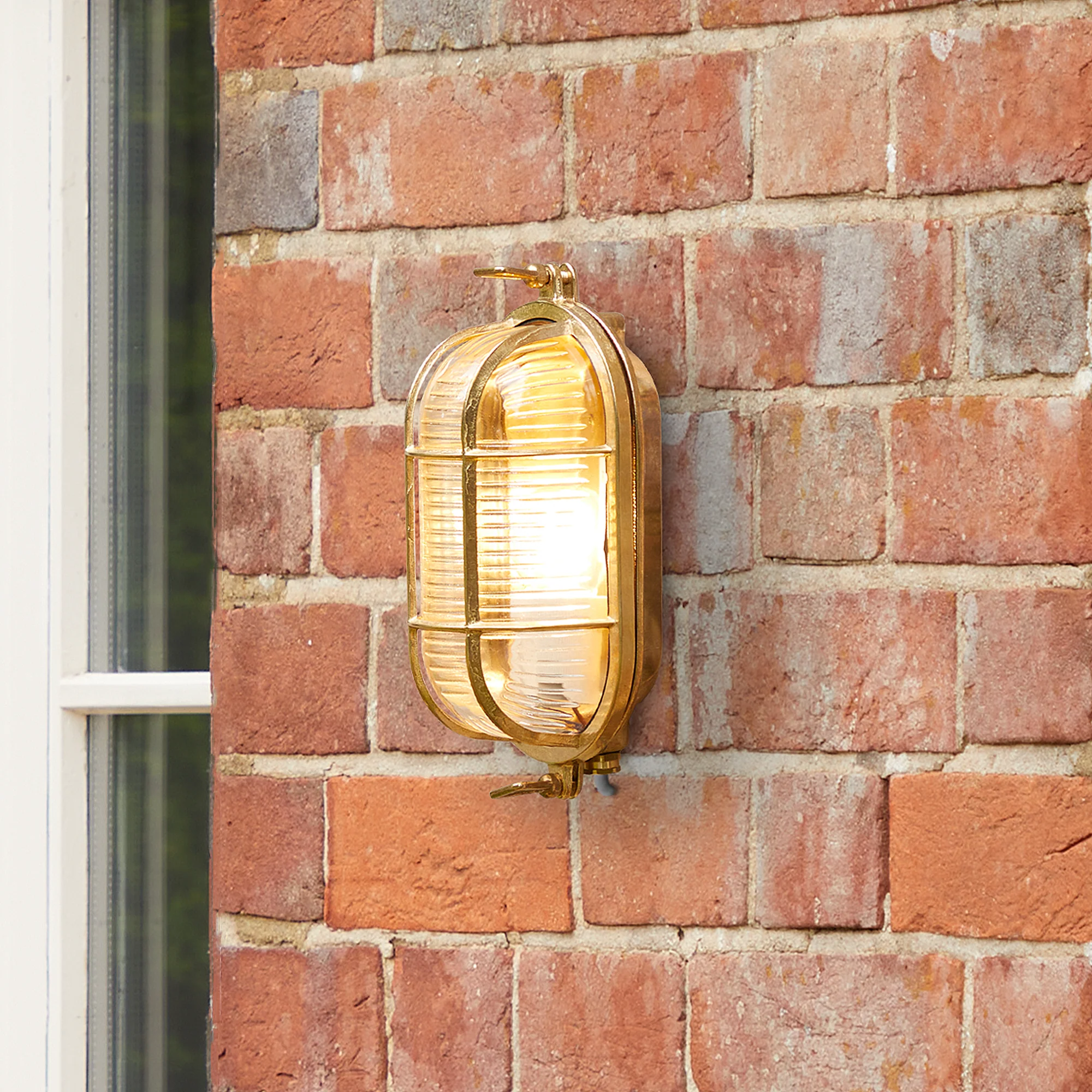 Bligh ip64 bulkhead in natural unlacquered brass - Image 2