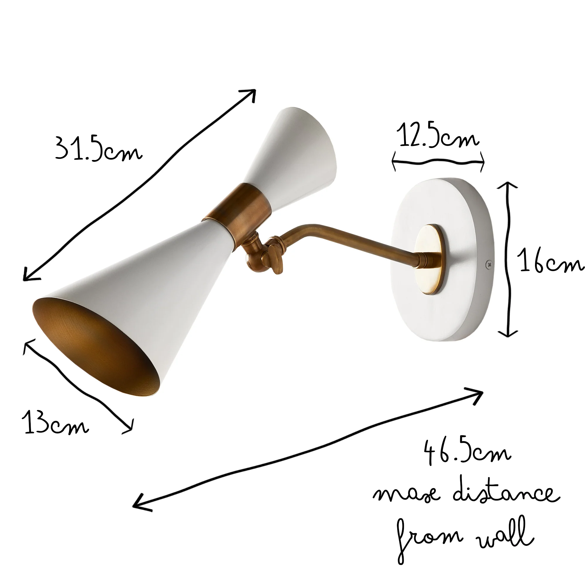 Bow Tie wall light in white - Image 5