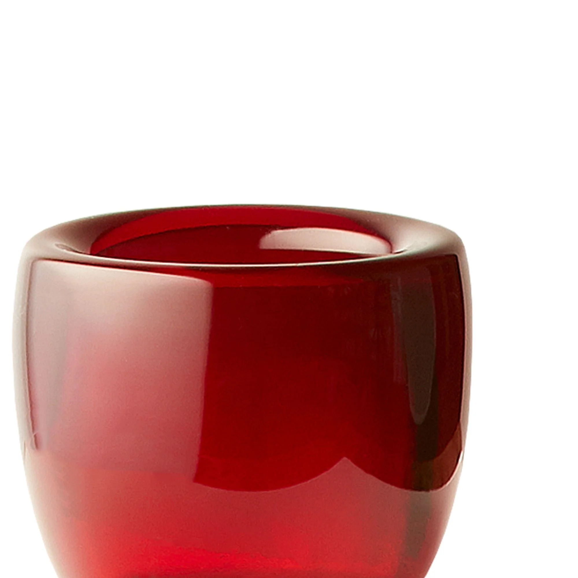Burly tealight holder in ruby glass - Image 4
