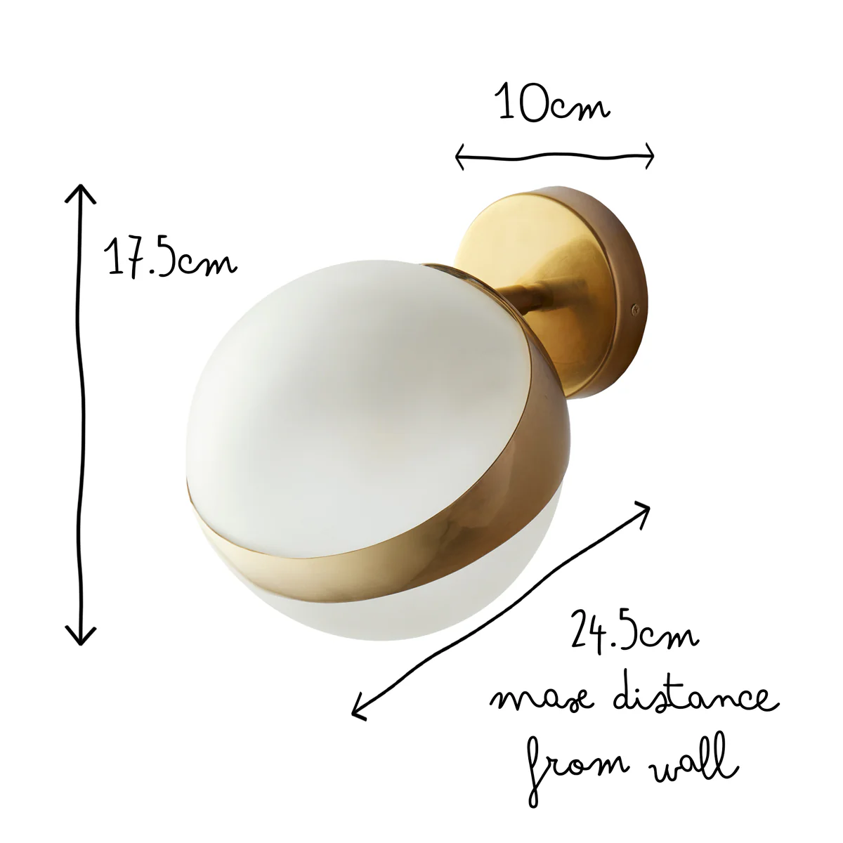 Buzz wall light in brass and frosted glass - Image 12