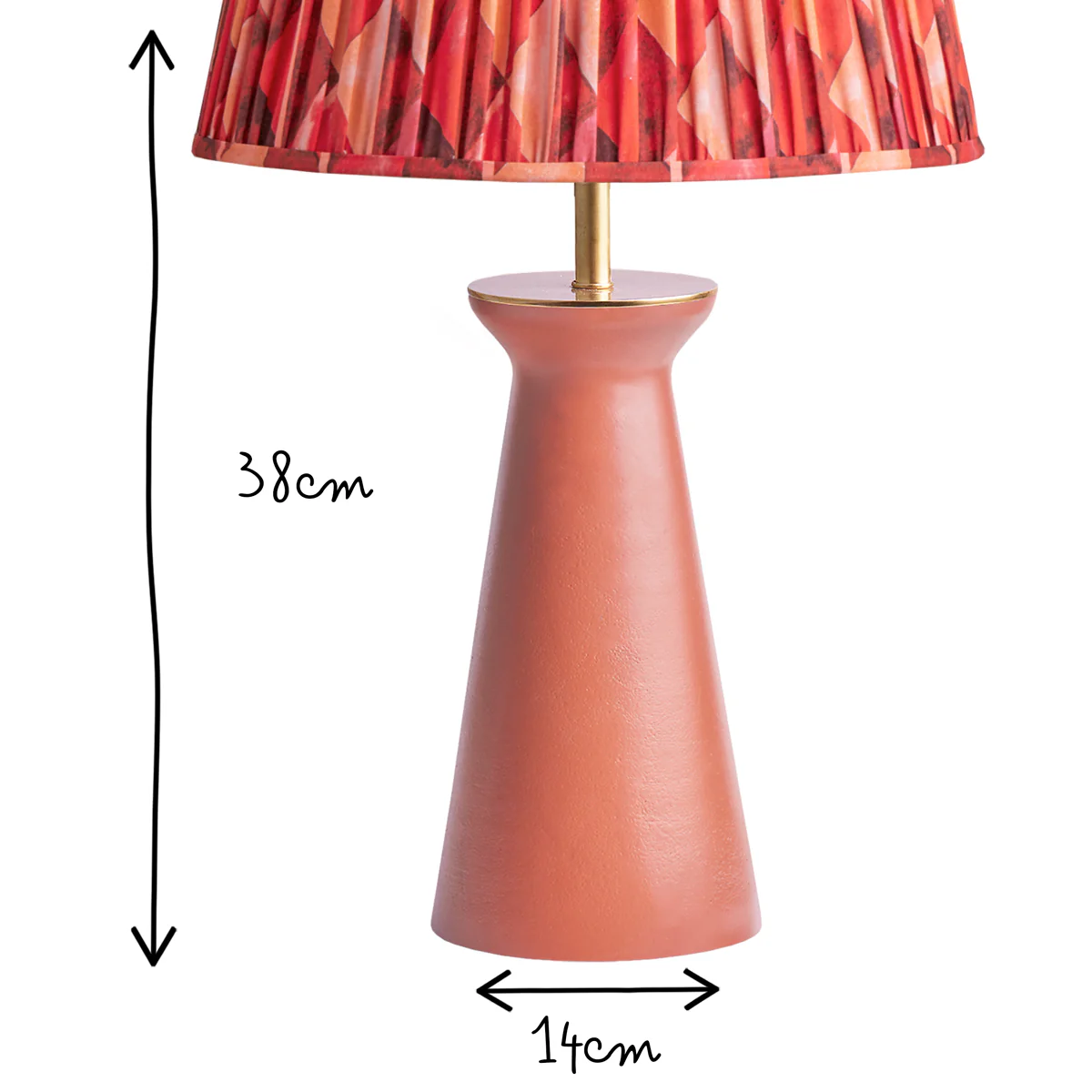 Cala table lamp in terracotta finish by Matthew Williamson - Image 8