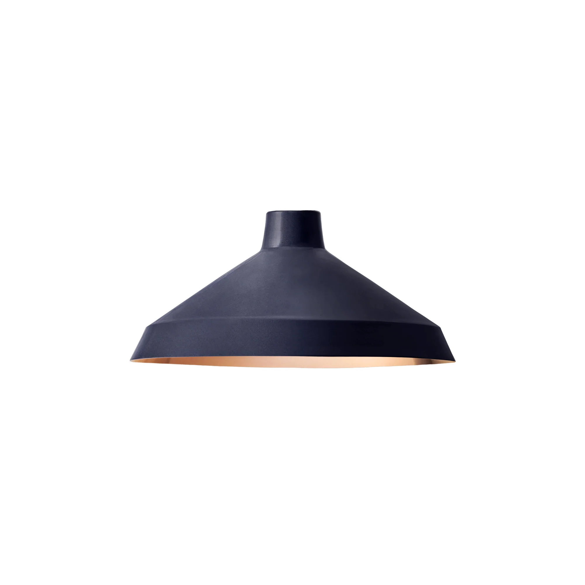 Camille shade in black iris with copper interior