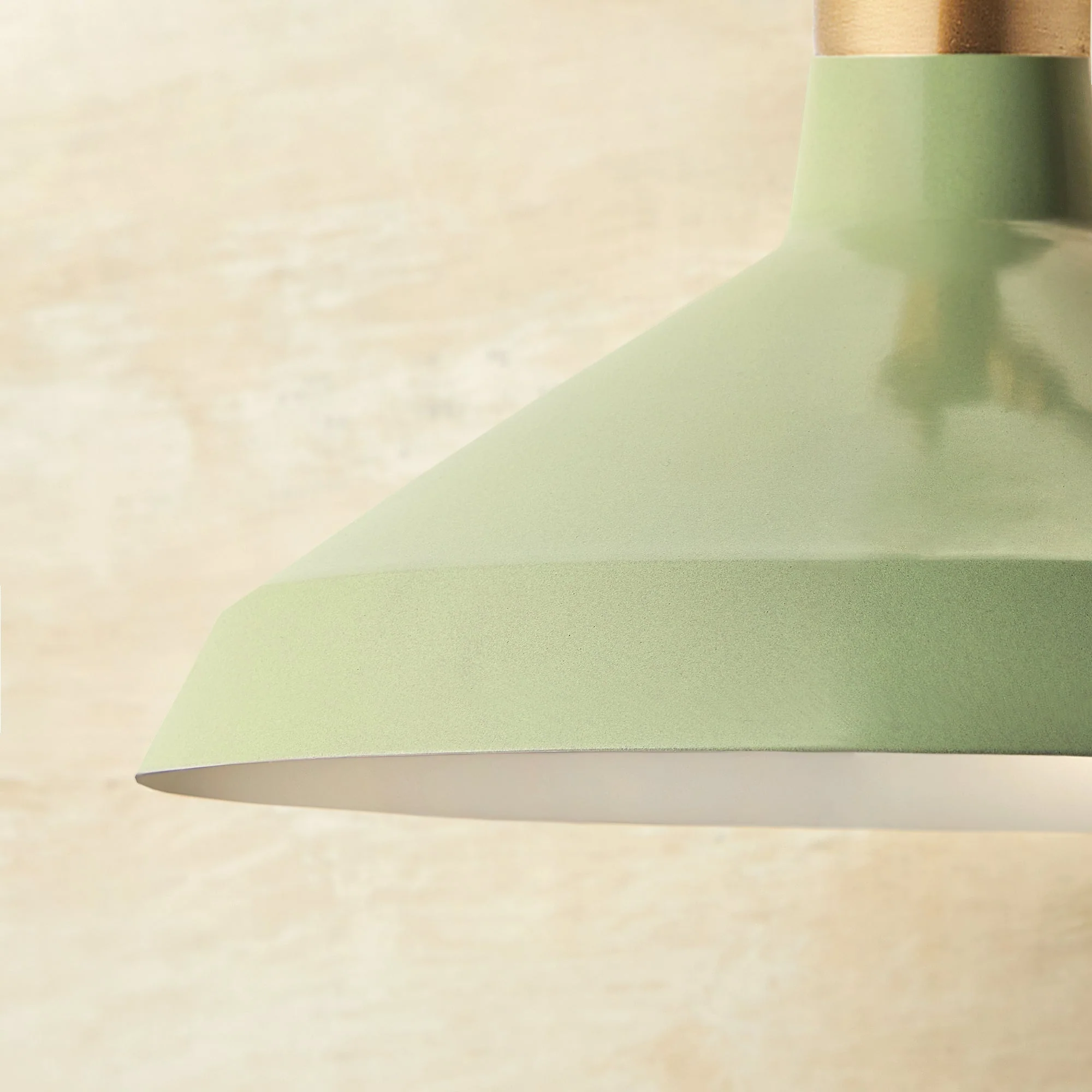 Camille shade in frosty green with stone interior - Image 3