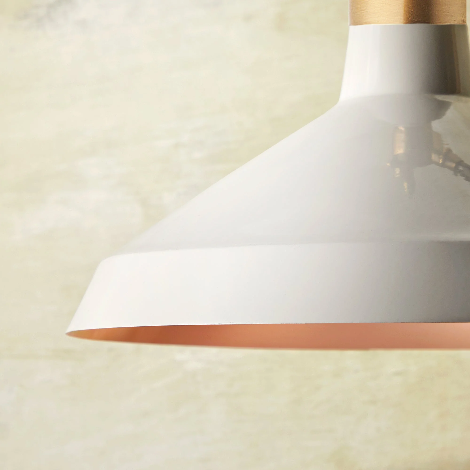 Camille shade in stone with copper interior - Image 3
