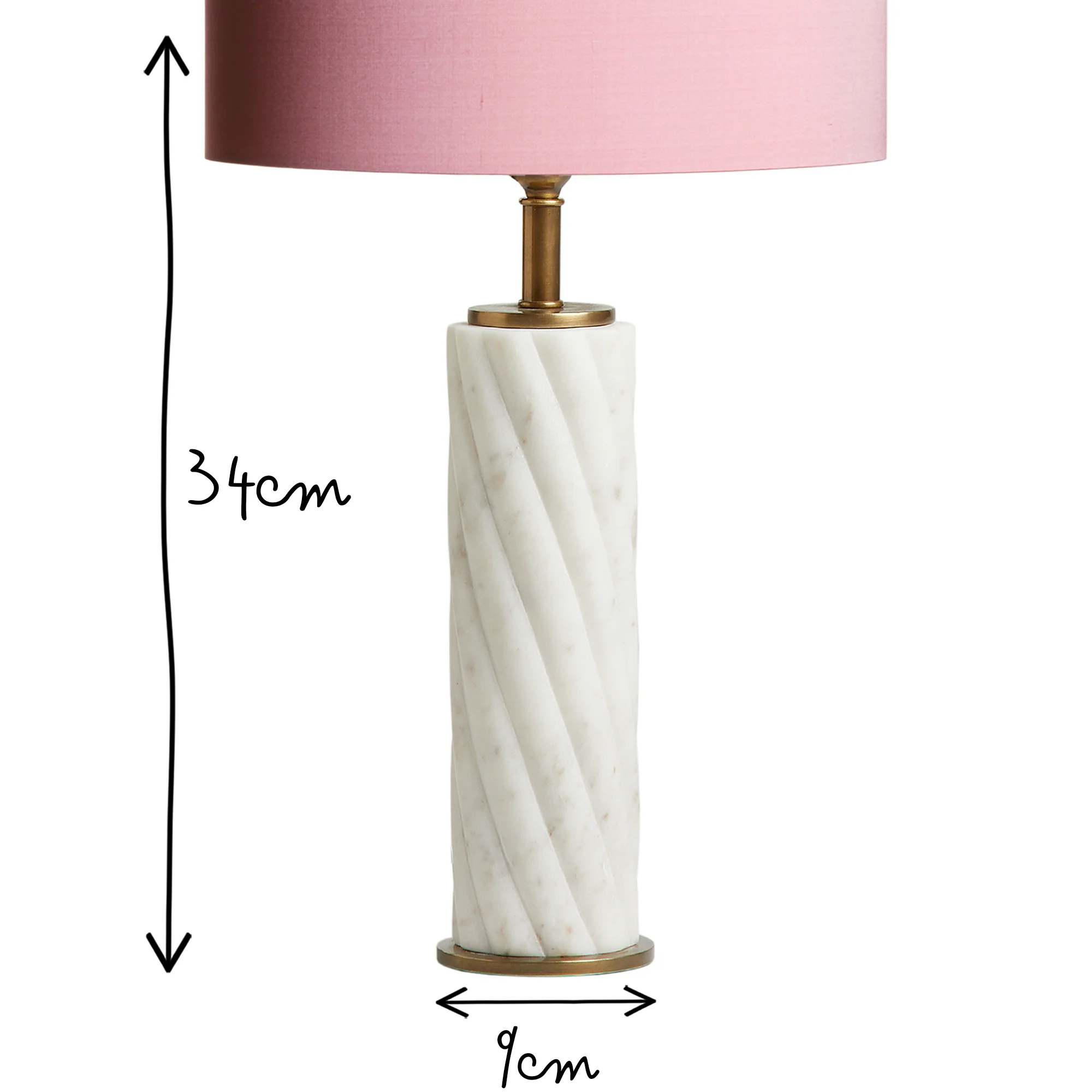 Carrick table lamp in white marble - Image 6