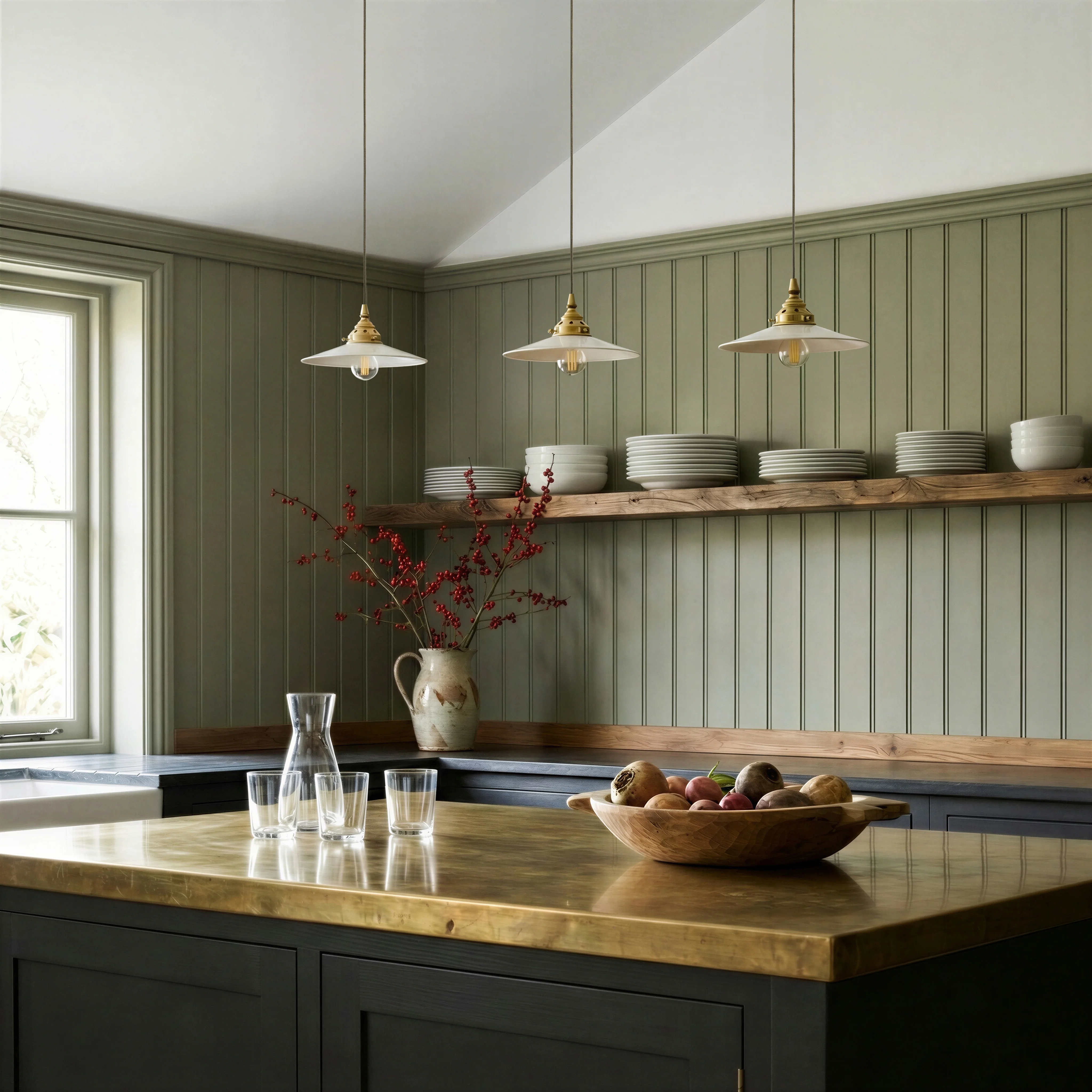 Cecilia ceramic shade in aran glaze - Image 3