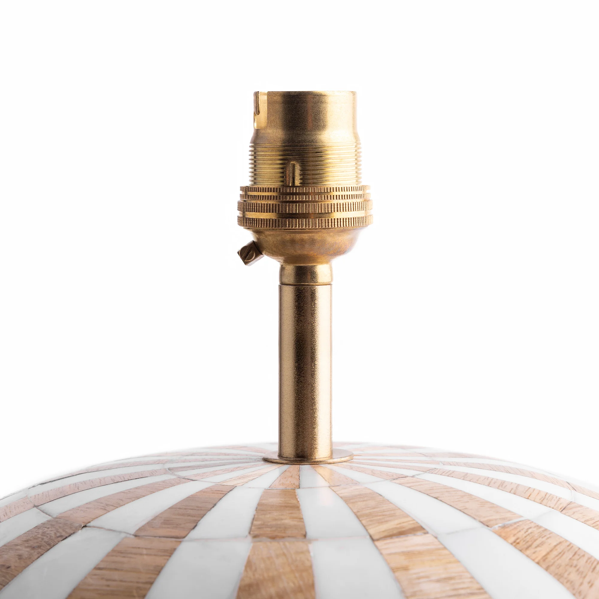 Cedella table lamp in natural and white stripes - Image 3