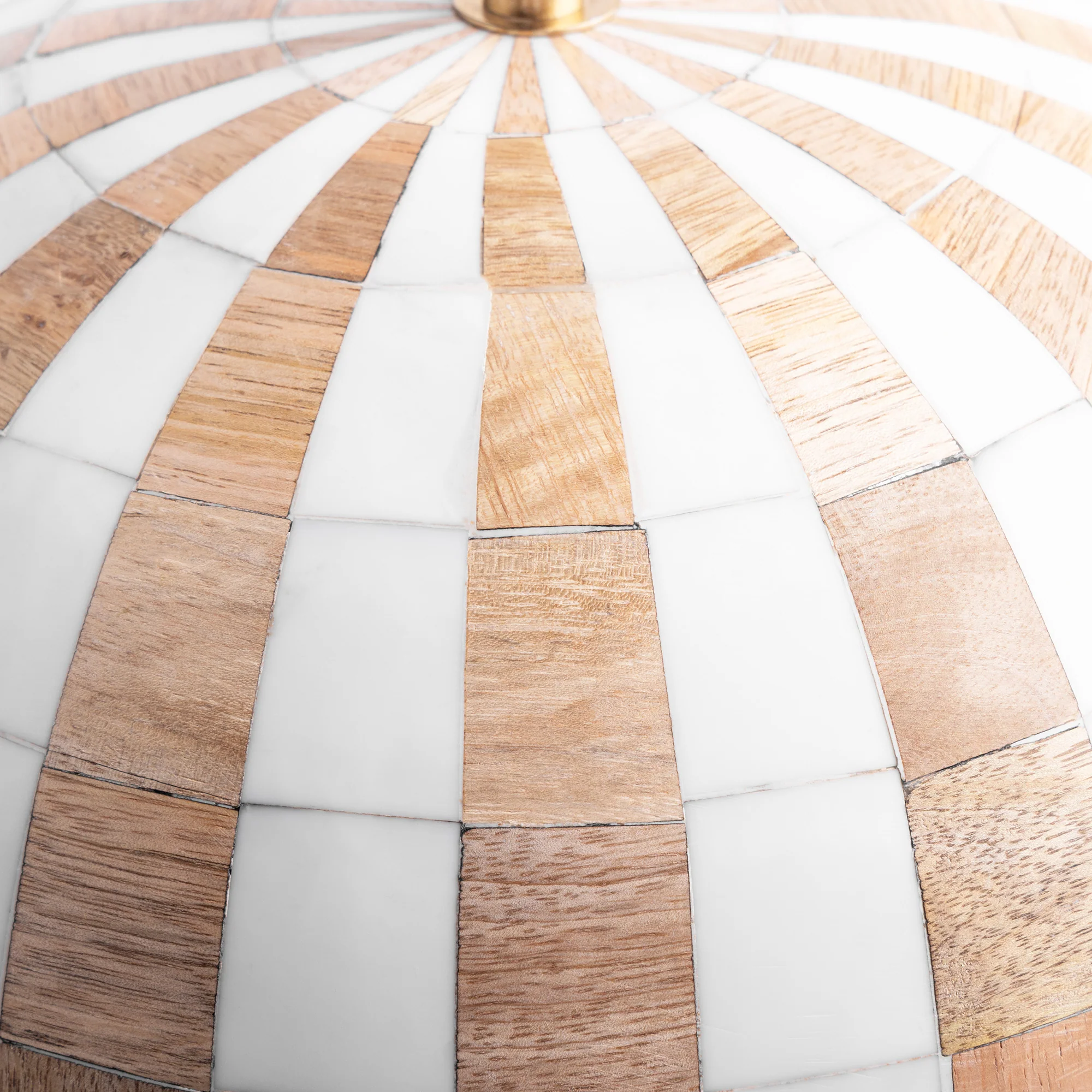 Cedella table lamp in natural and white stripes - Image 4