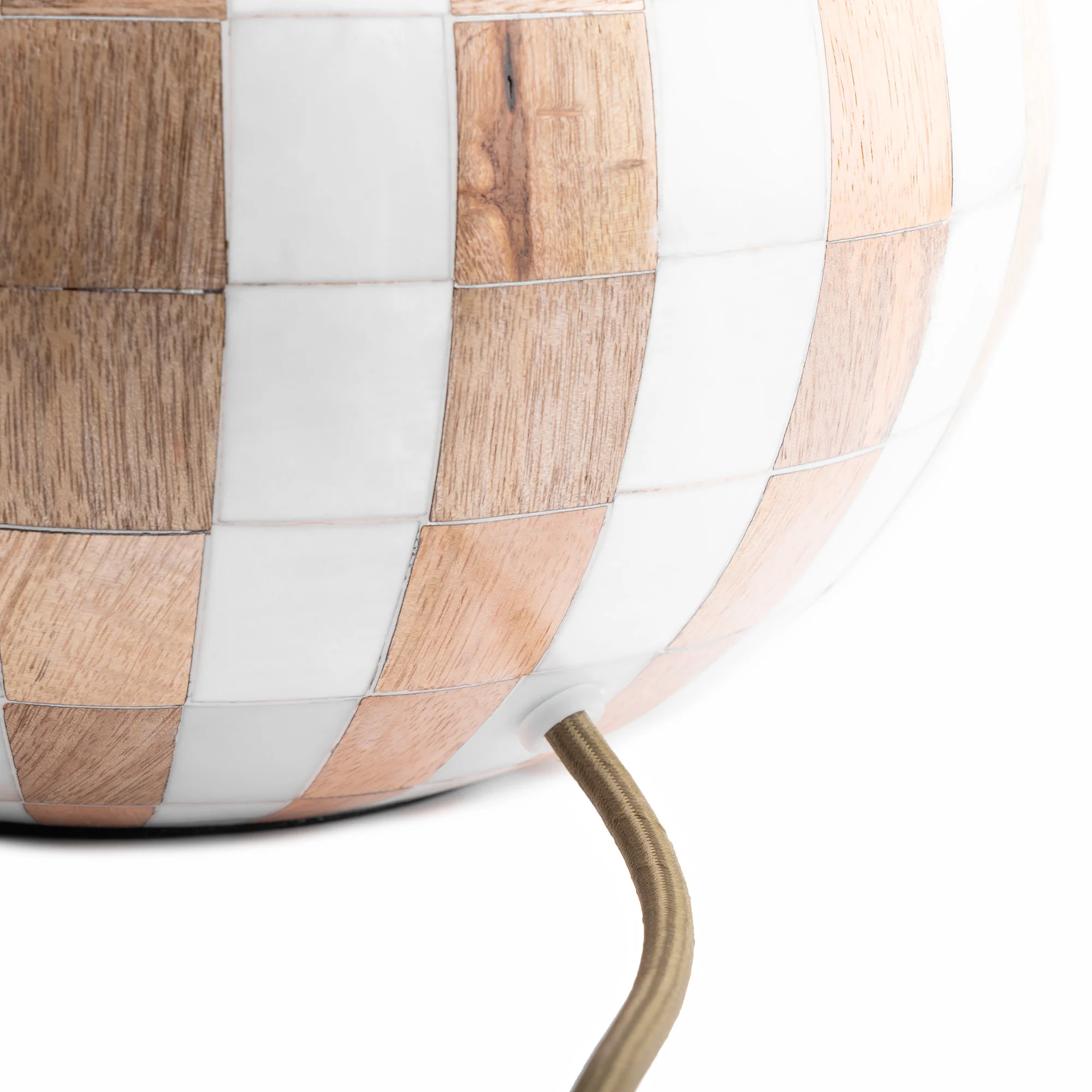 Cedella table lamp in natural and white stripes - Image 5