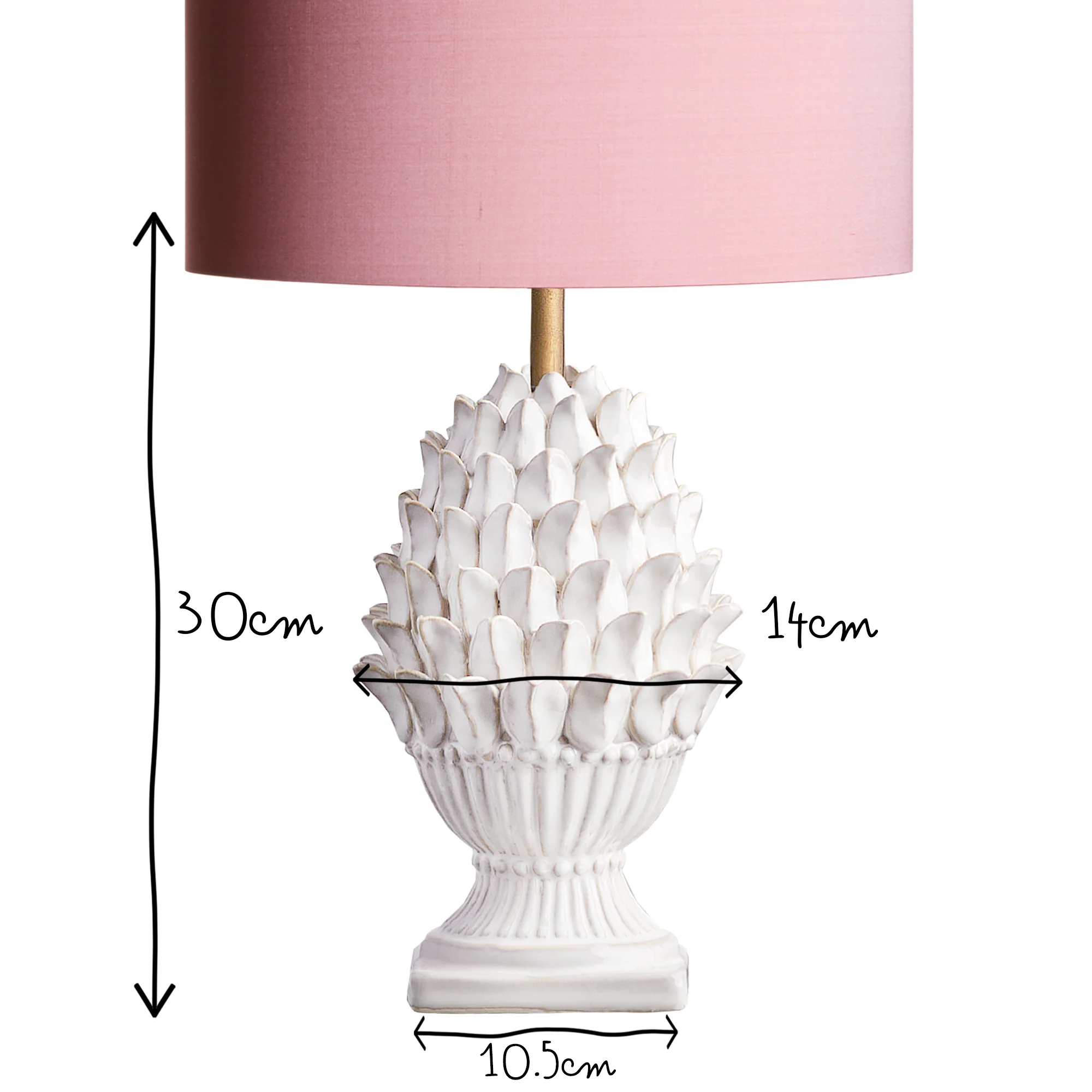 Smaller Charles table lamp in stone - Image 10