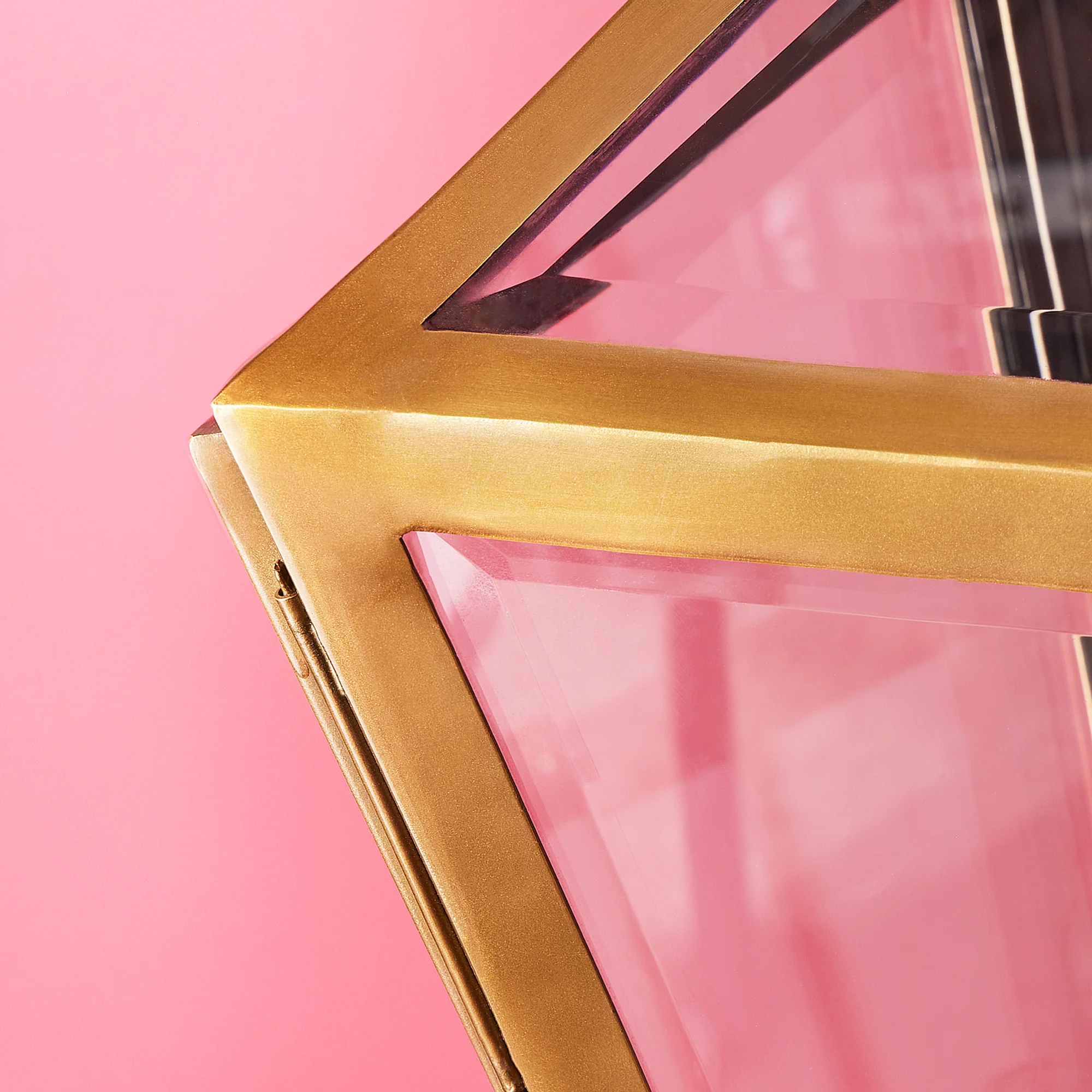 Chequers lantern in brass and clear glass - Image 4
