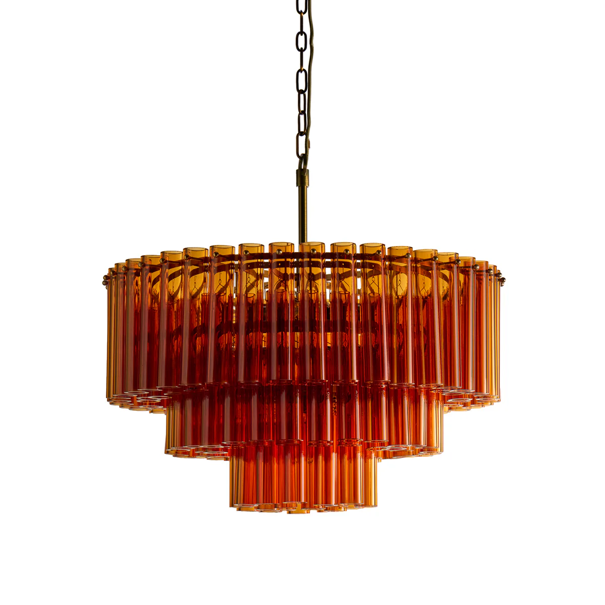 Chiara Chandelier in Amber Glass - Image 2