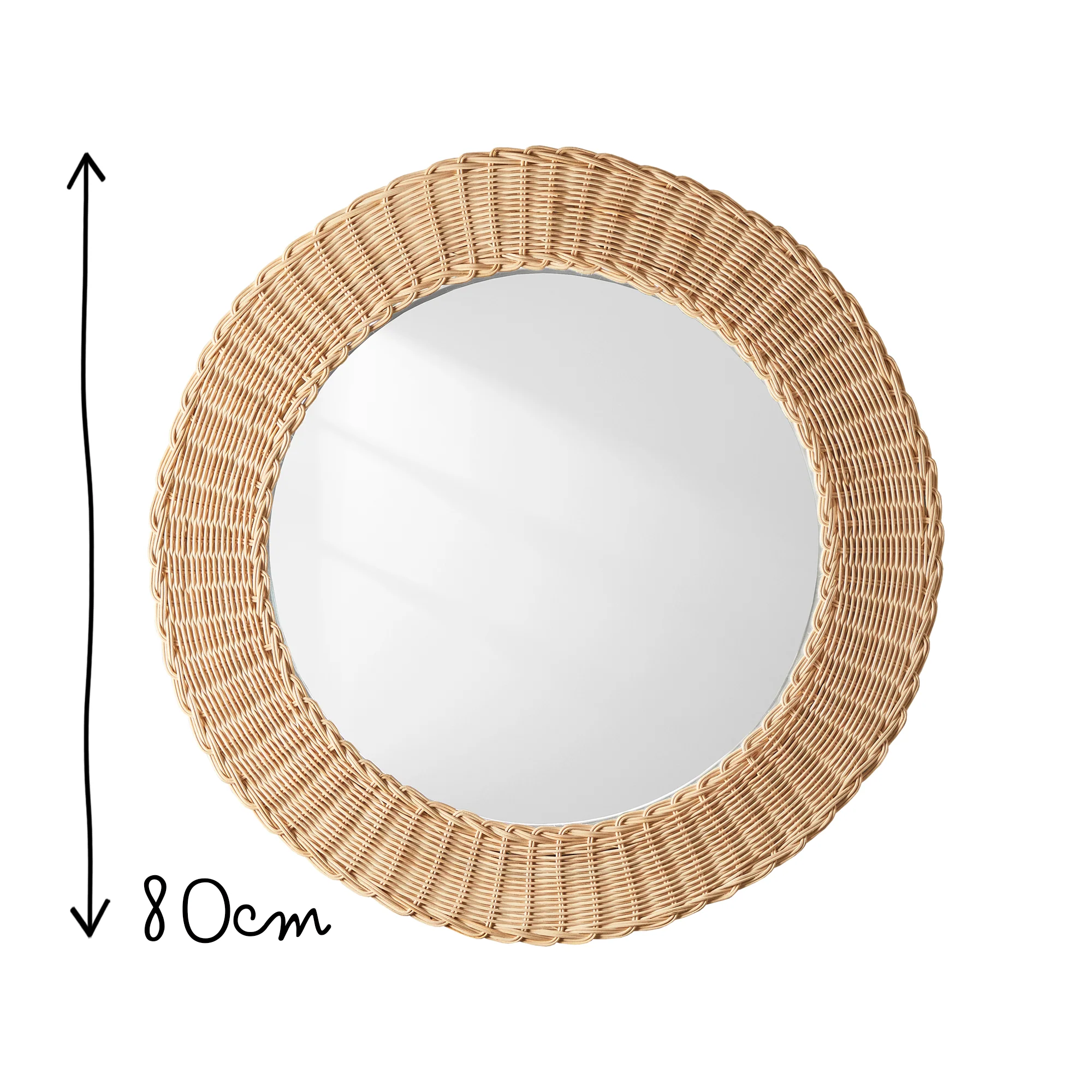 Chui mirror in natural woven cane - Image 8