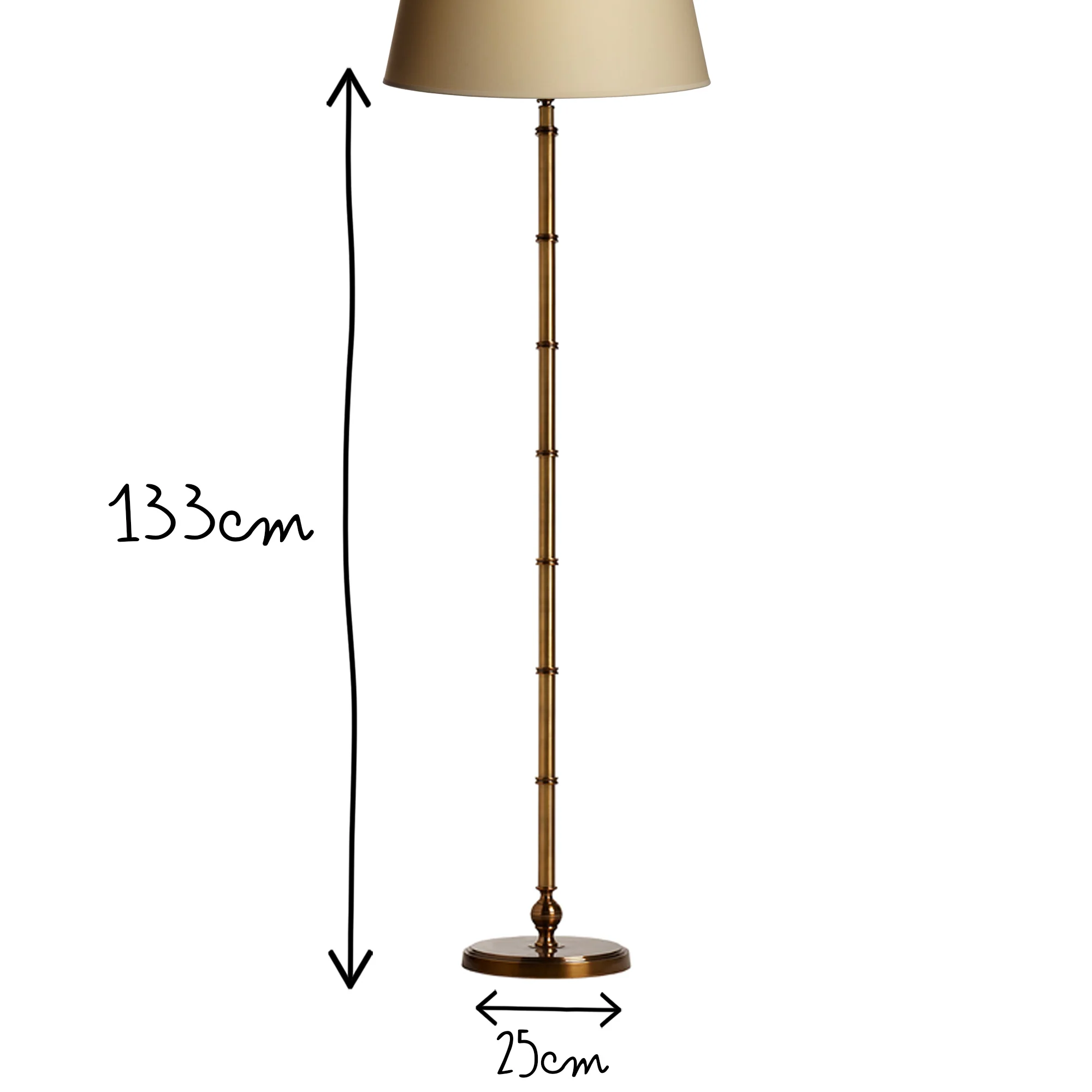 Chukka floor lamp in antiqued brass - Image 5