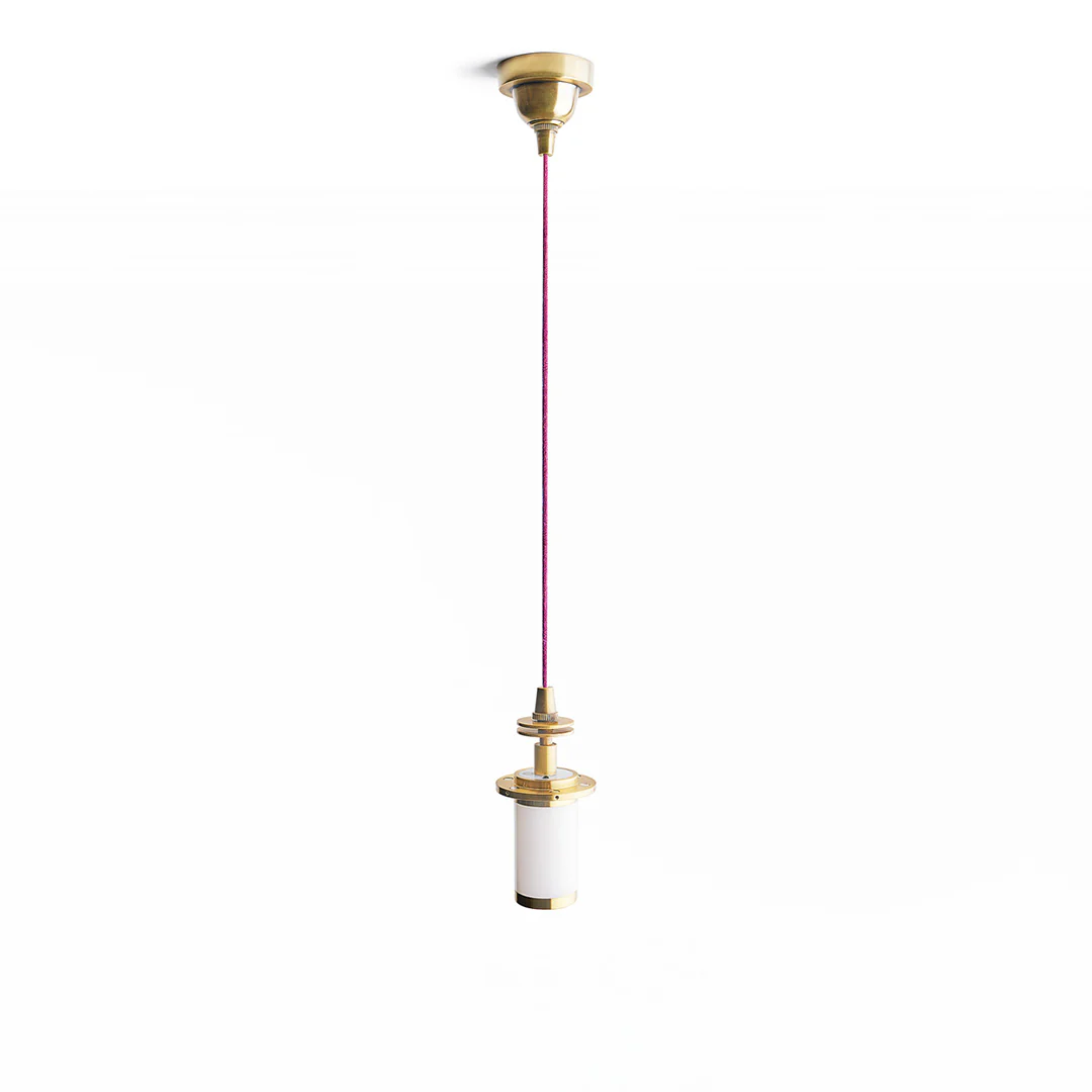 Classic rechargeable pendant kit in antique brass