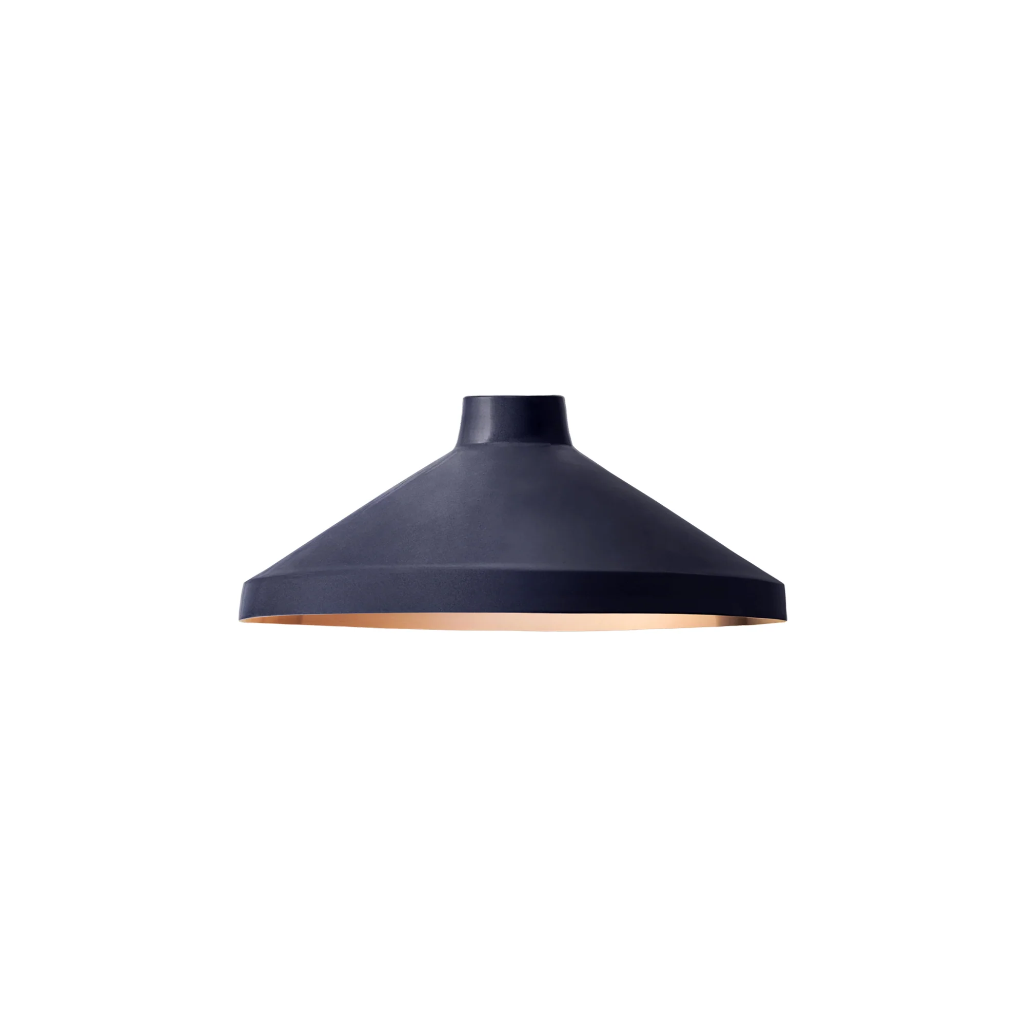 Claude shade in black iris with copper interior