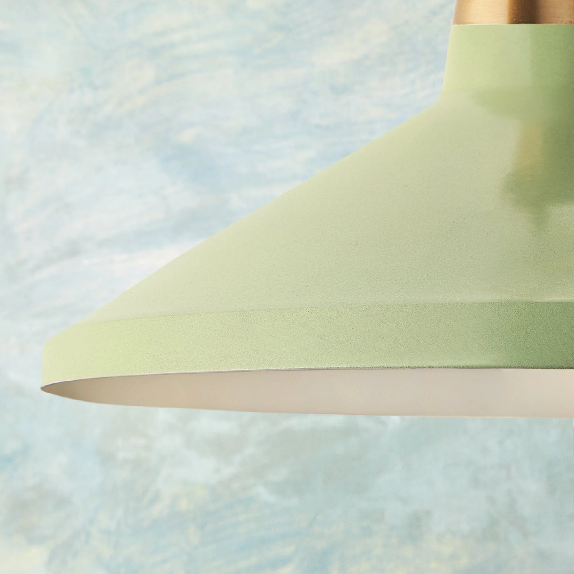 Claude shade in frosty green with stone interior - Image 3