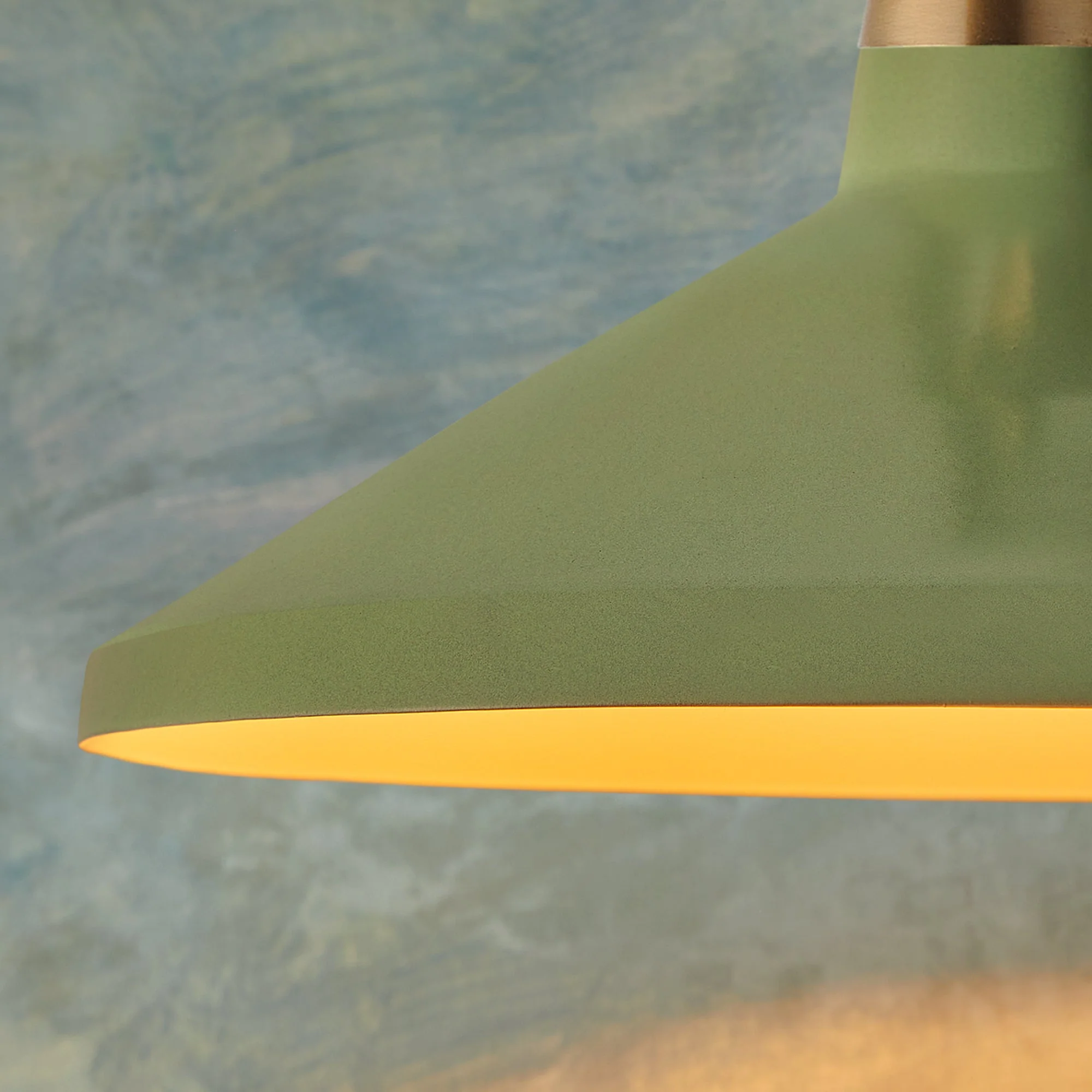 Claude shade in frosty green with stone interior - Image 4