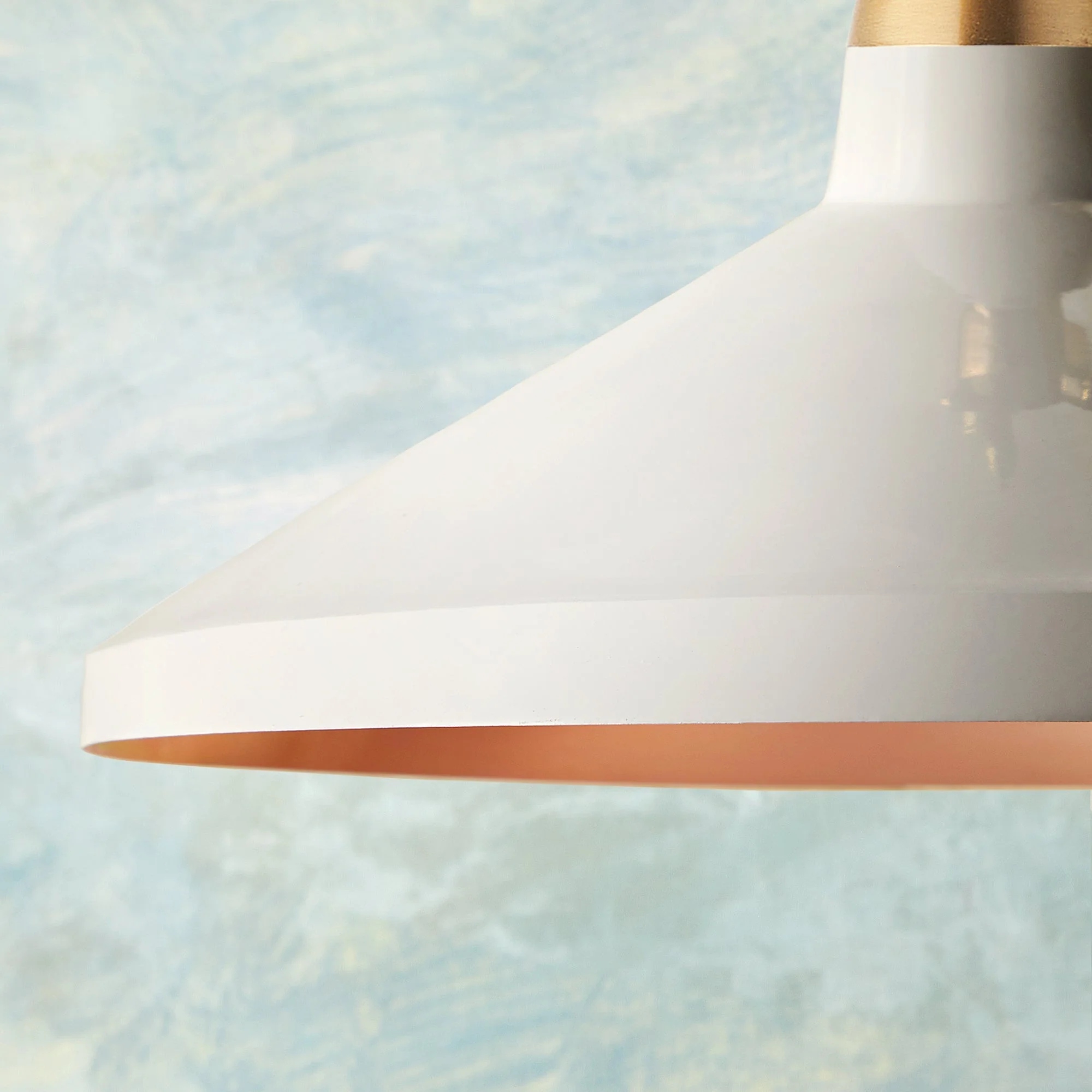 Claude shade in stone with copper interior - Image 3