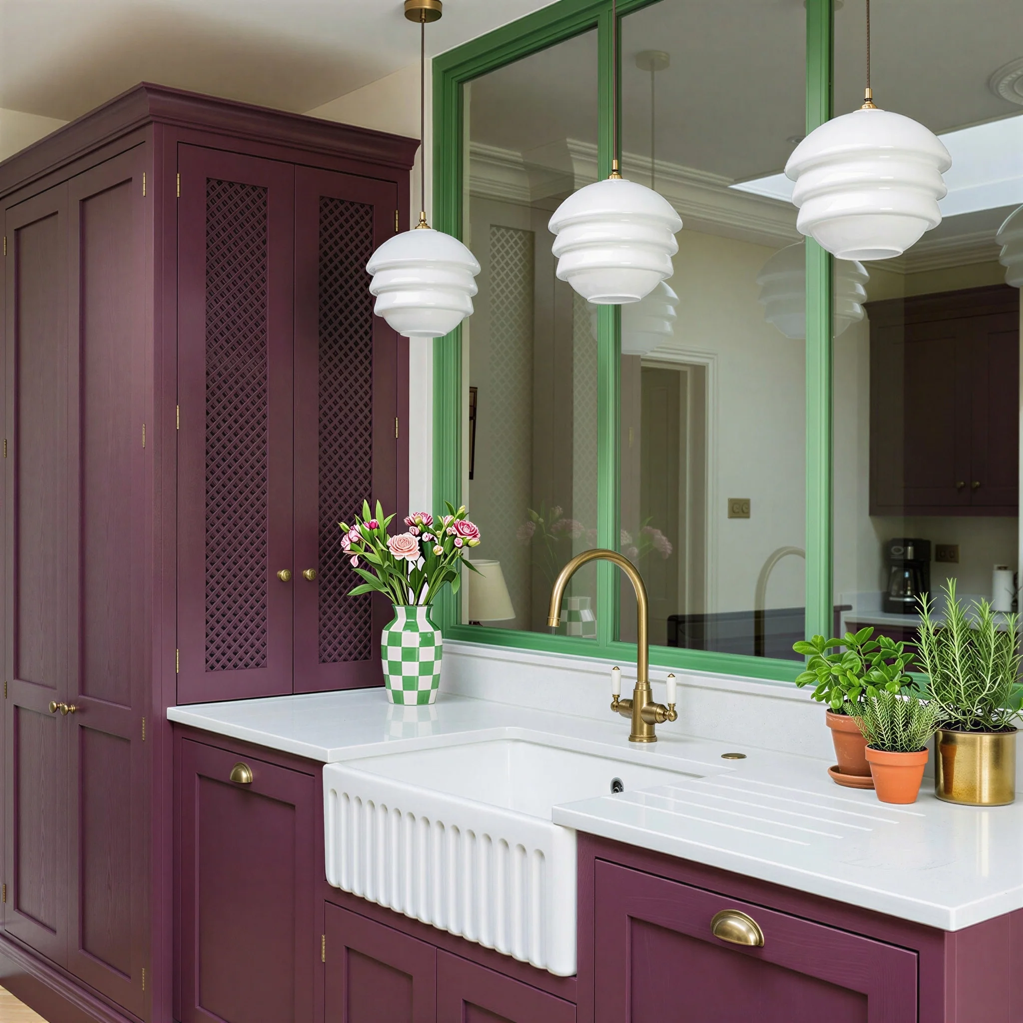 Colmeia pendant in opaline glass - Image 4