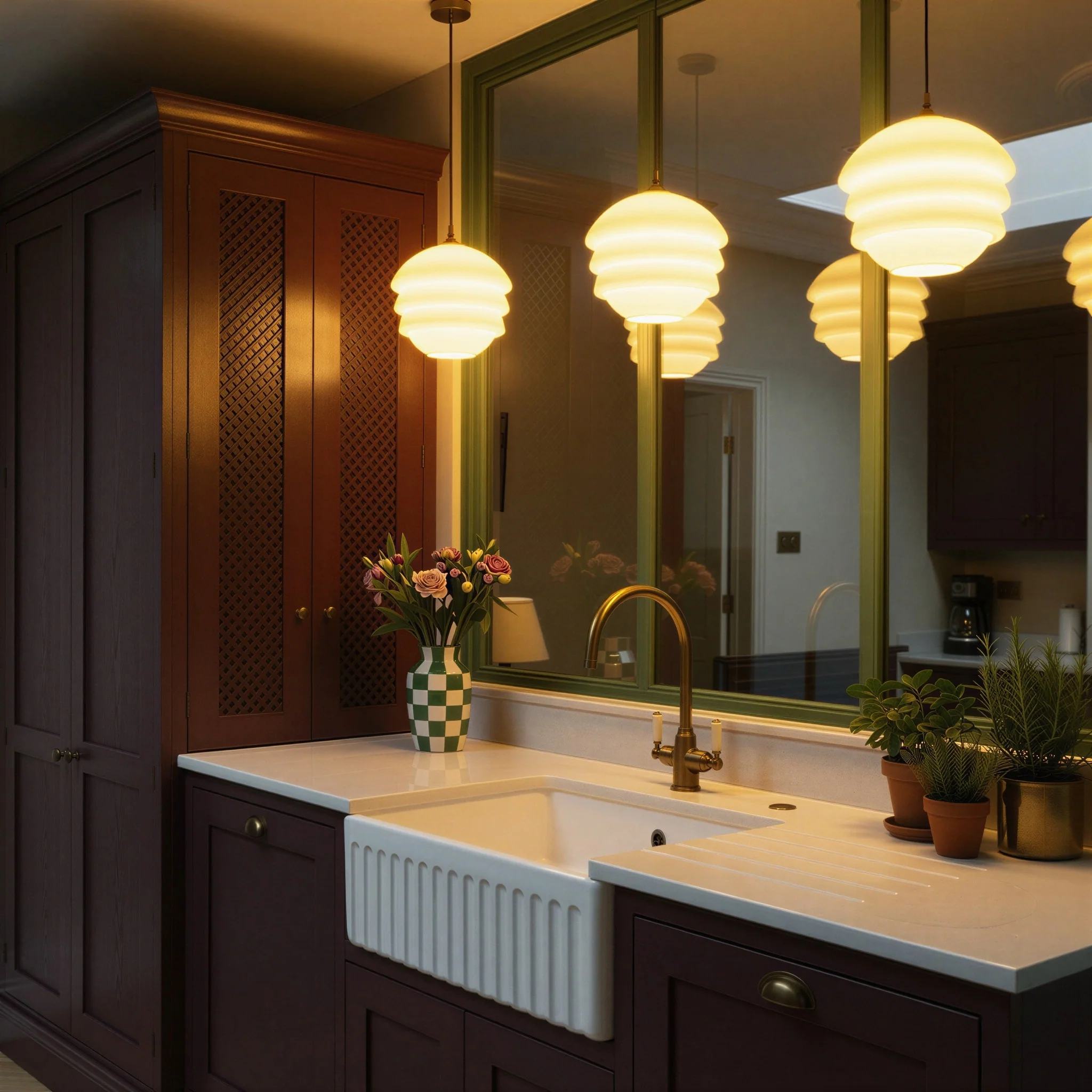 Colmeia pendant in opaline glass - Image 6