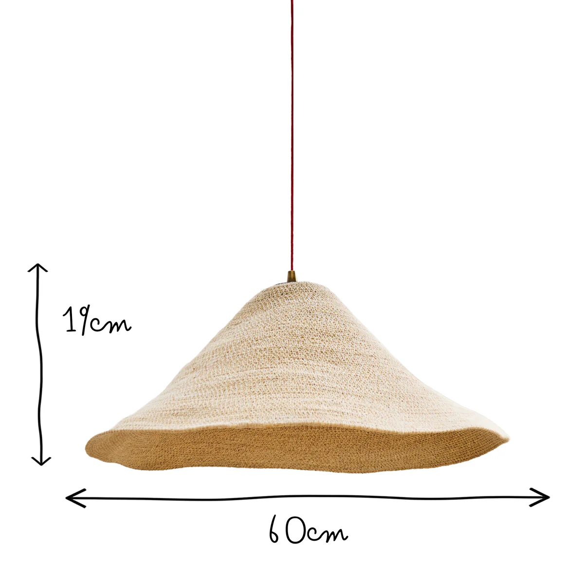 Conical basket pendant shade in natural - Image 9
