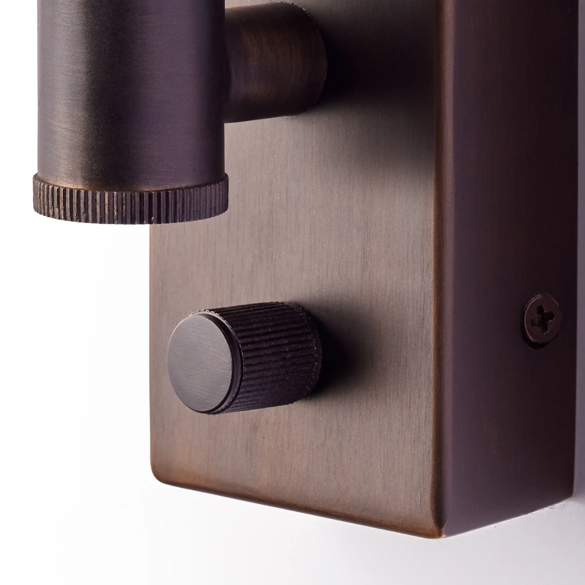 Conrad articulated wall light in bronze with brass hood - Image 10
