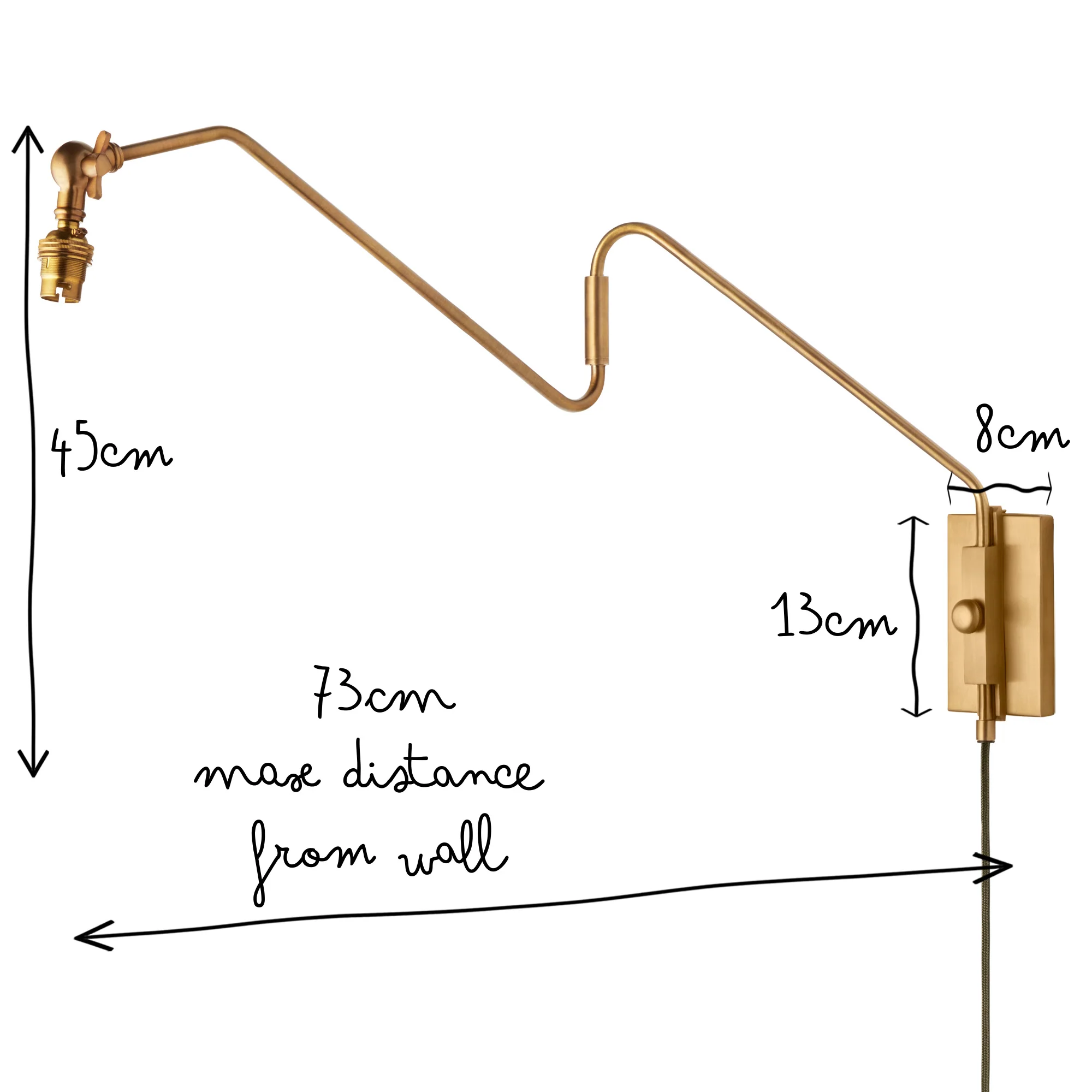 Cooper Wall Fitting in Antique Brass - Image 14
