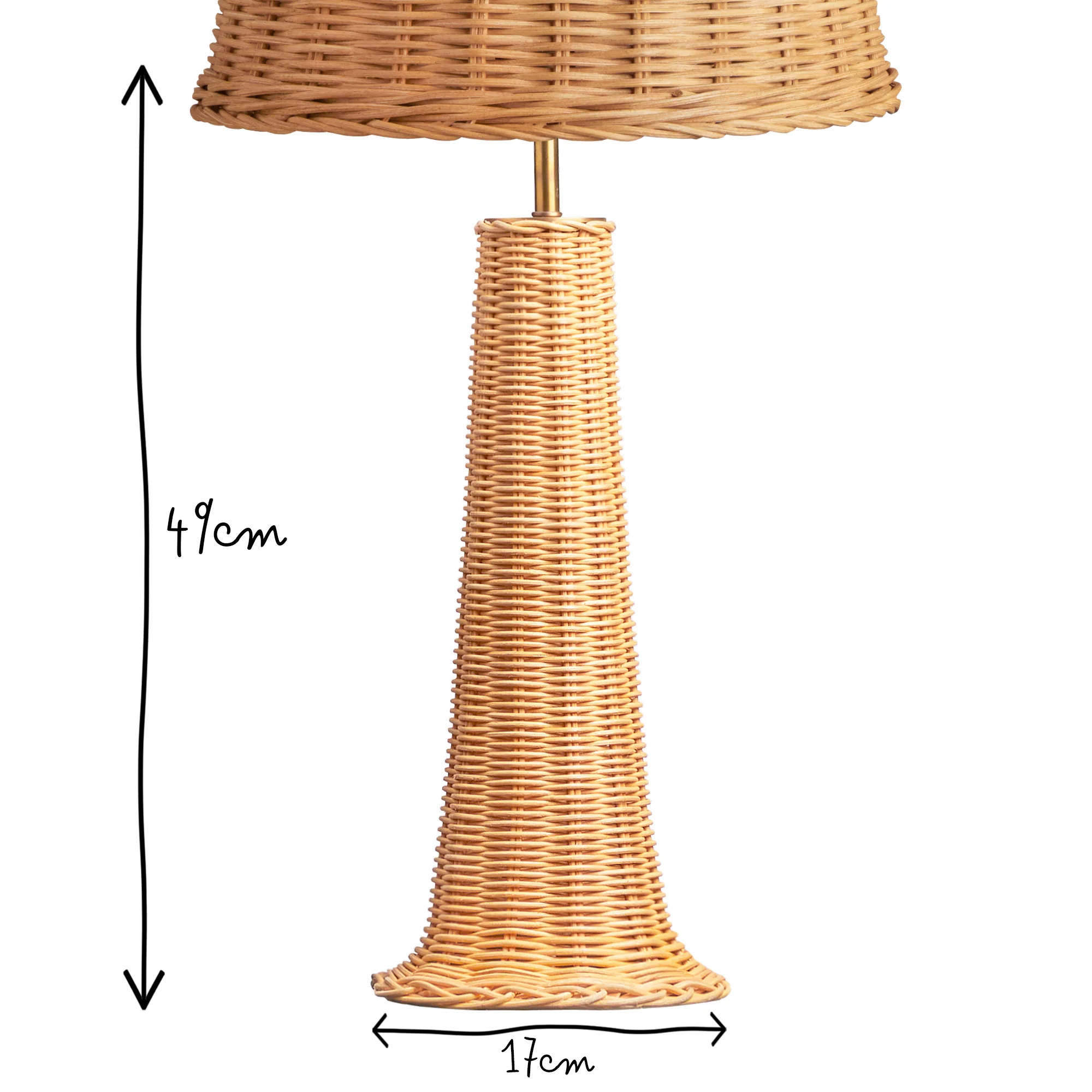 Cornet table lamp in rattan - Image 10