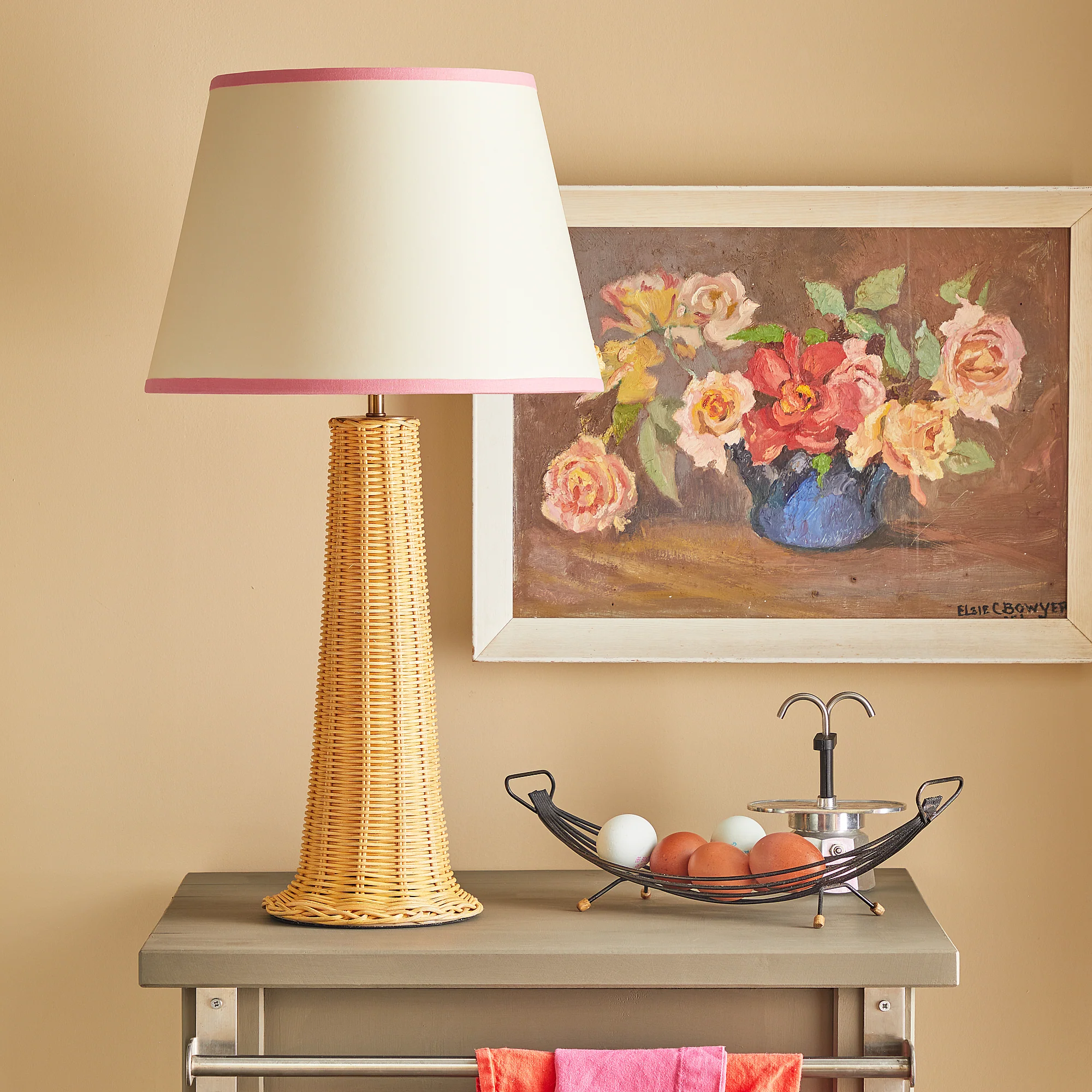 Cornet table lamp in rattan - Image 6