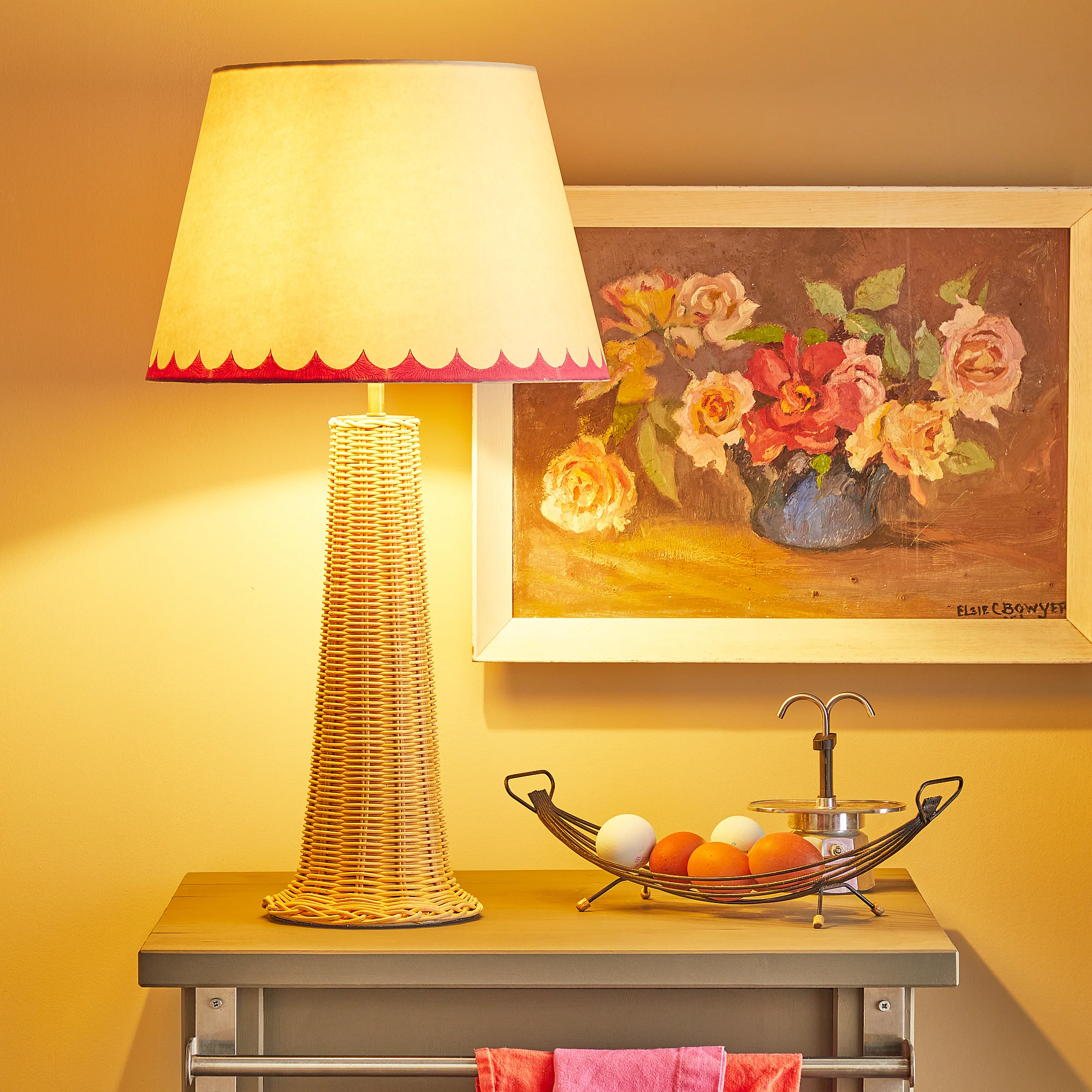 Cornet table lamp in rattan - Image 7