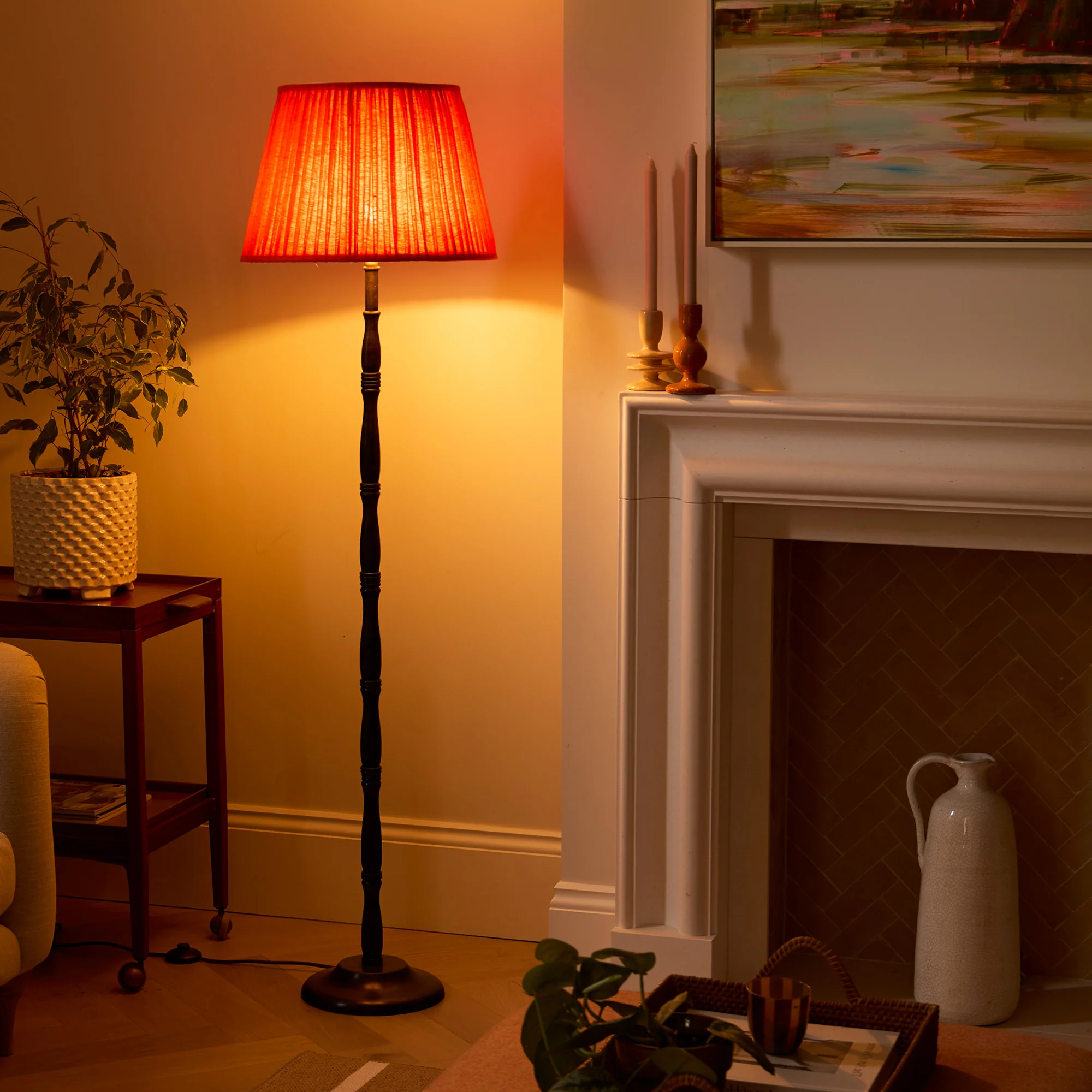 Covent standing lamp in ebony - Image 2