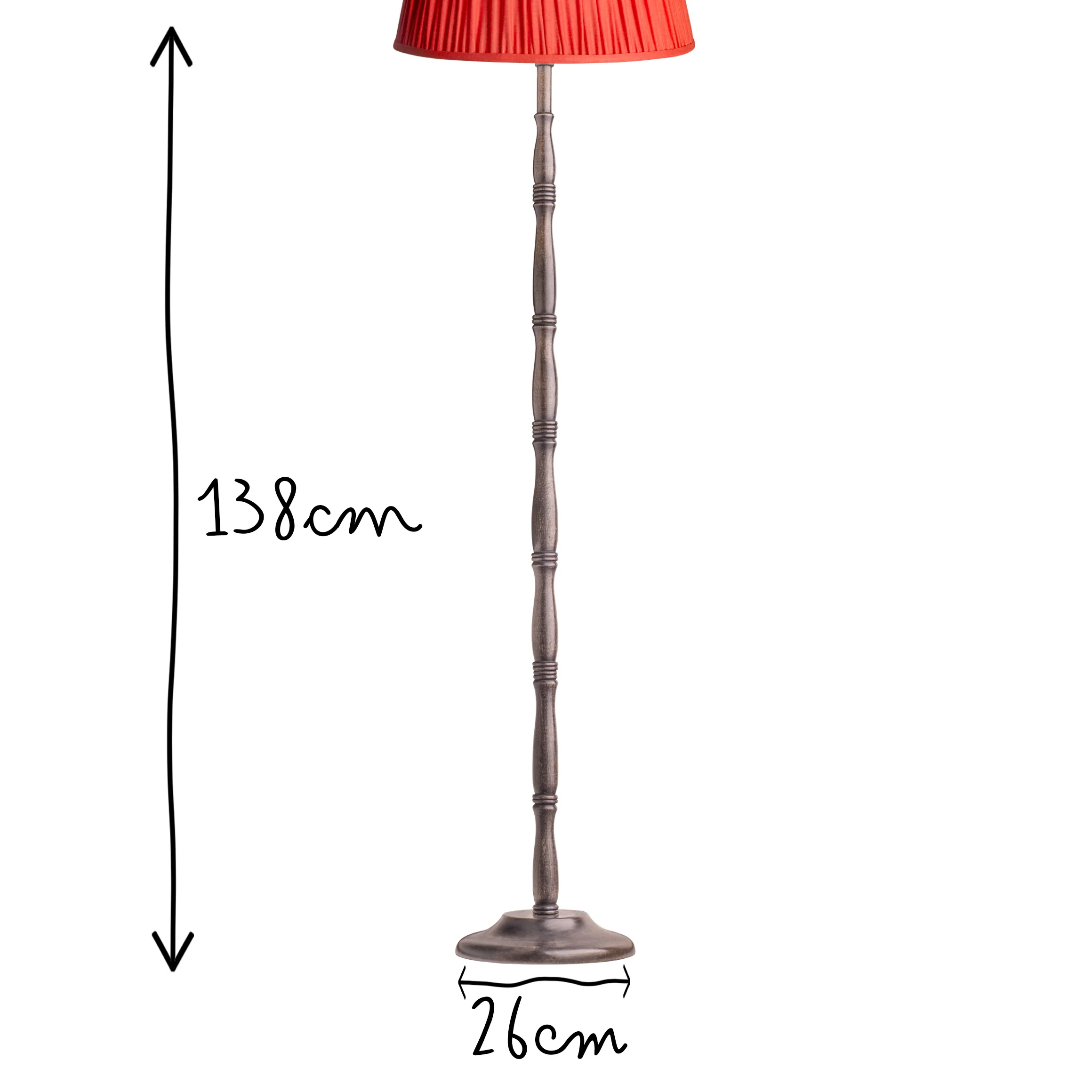 Covent standing lamp in ebony - Image 8