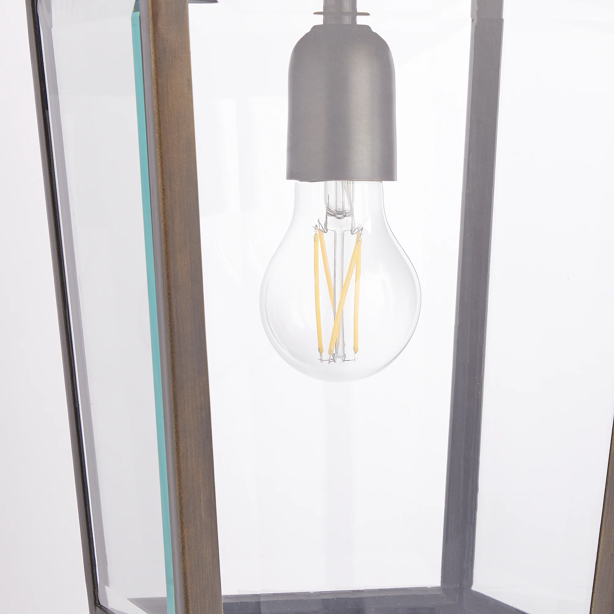 Crail IP44 exterior hanging lantern in bronze - Image 4