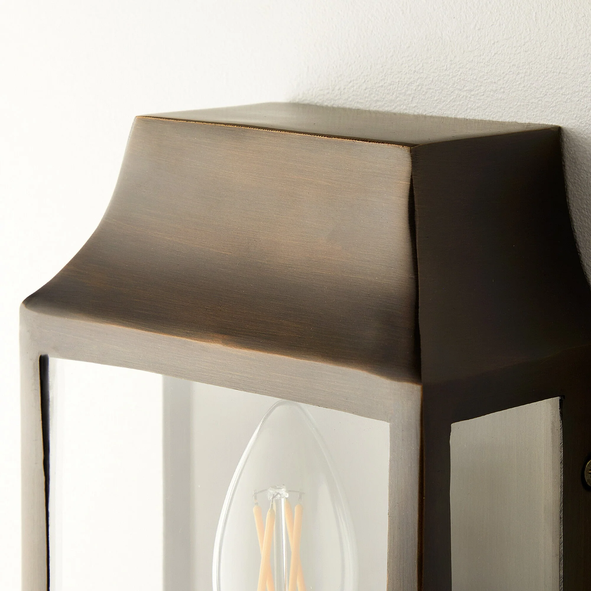 Crail IP44 exterior wall light in bronze - Image 6