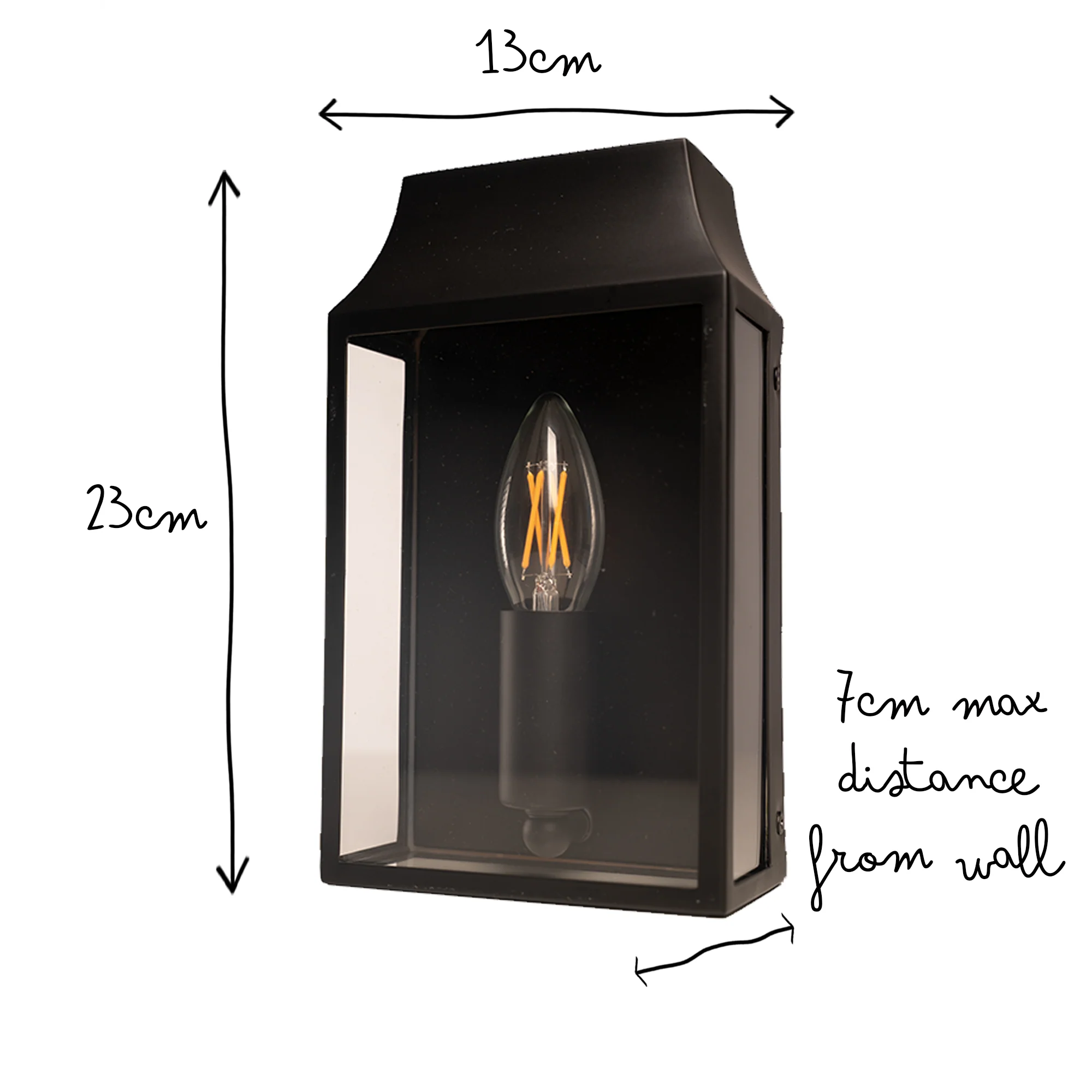 Crail IP44 exterior wall light in blackened brass - Image 9