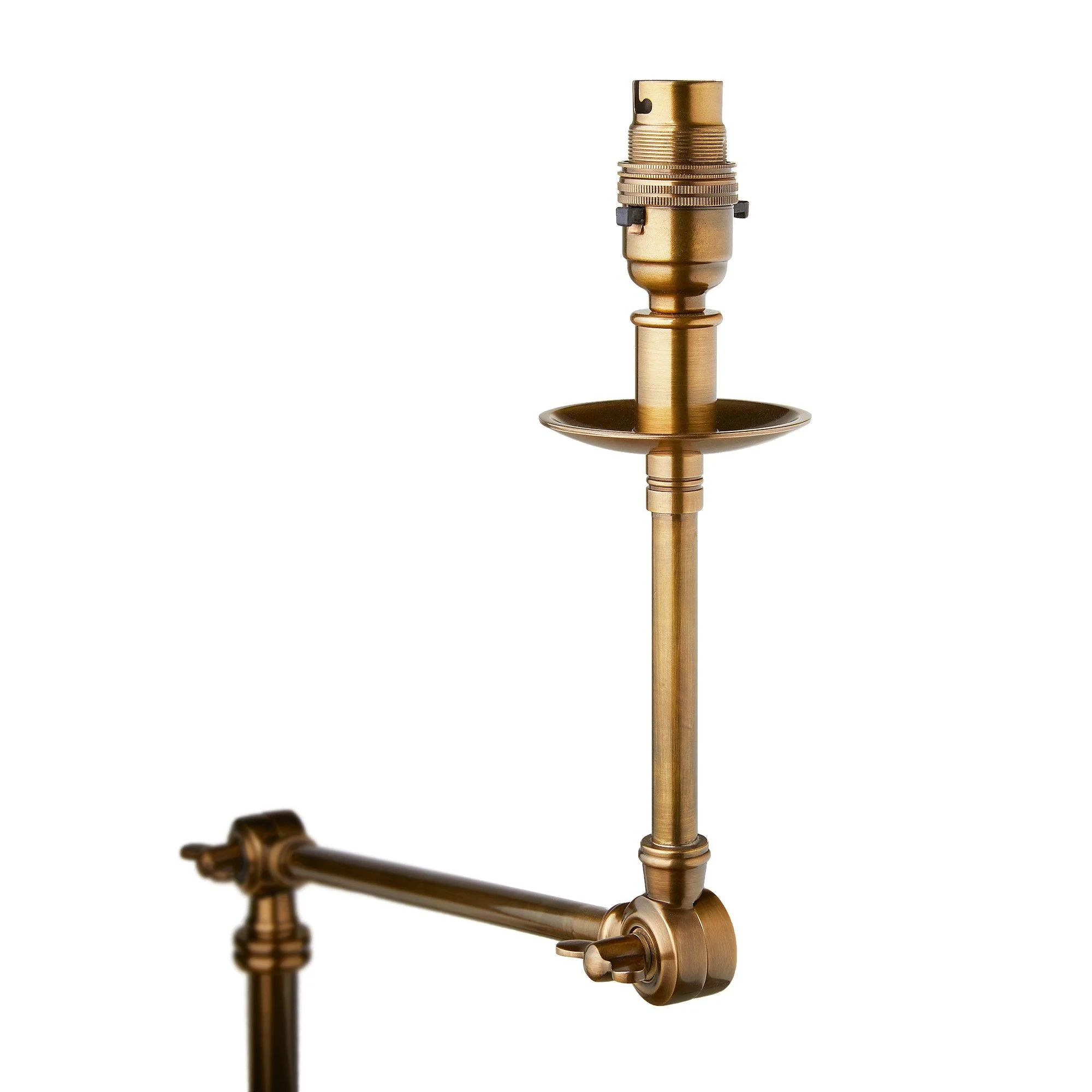 Cranling articulated standing lamp in brass with a white marble base - Image 5