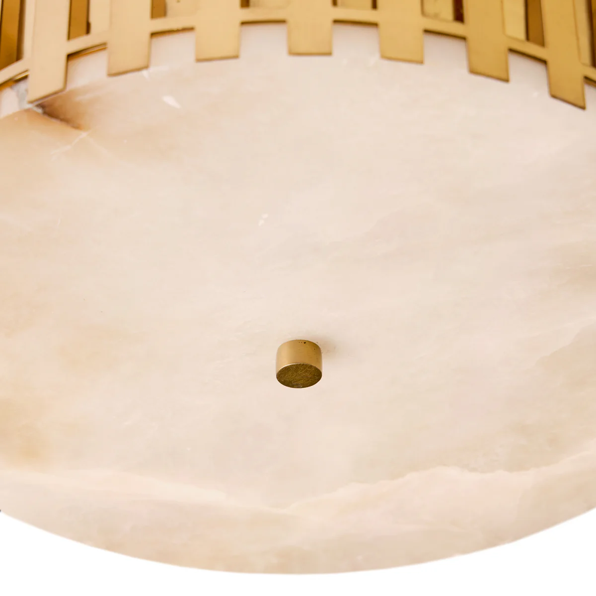 Crenel Flush ceiling light in Alabaster and Brass - Image 10